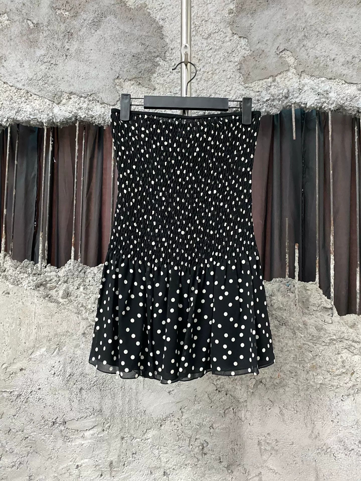 Saint Laurent Paris Saint Laurent Polka Dot Strapless Mini Dress Size 36 Size XS / US 0-2 / IT 36-38 - 2 Thumbnail