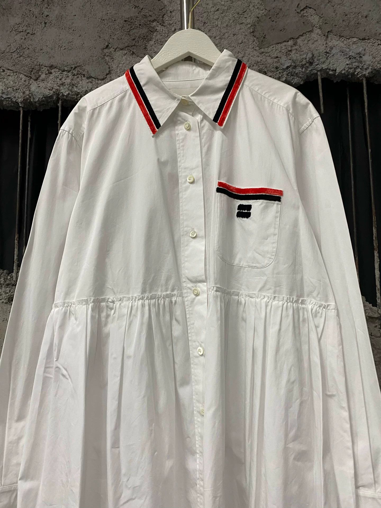 Miu Miu Miu Miu Striped Collar Shirt Dress Size 40 Size S / US 4 / IT 40 - 4 Thumbnail