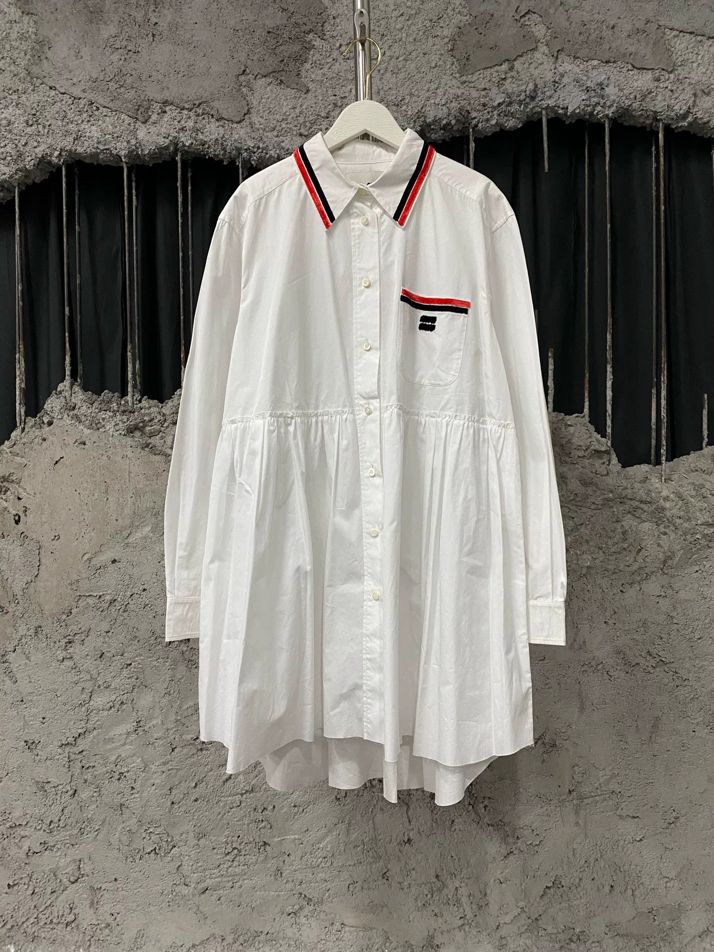 Miu Miu Miu Miu Striped Collar Shirt Dress Size 40 Size S / US 4 / IT 40 - 2 Thumbnail