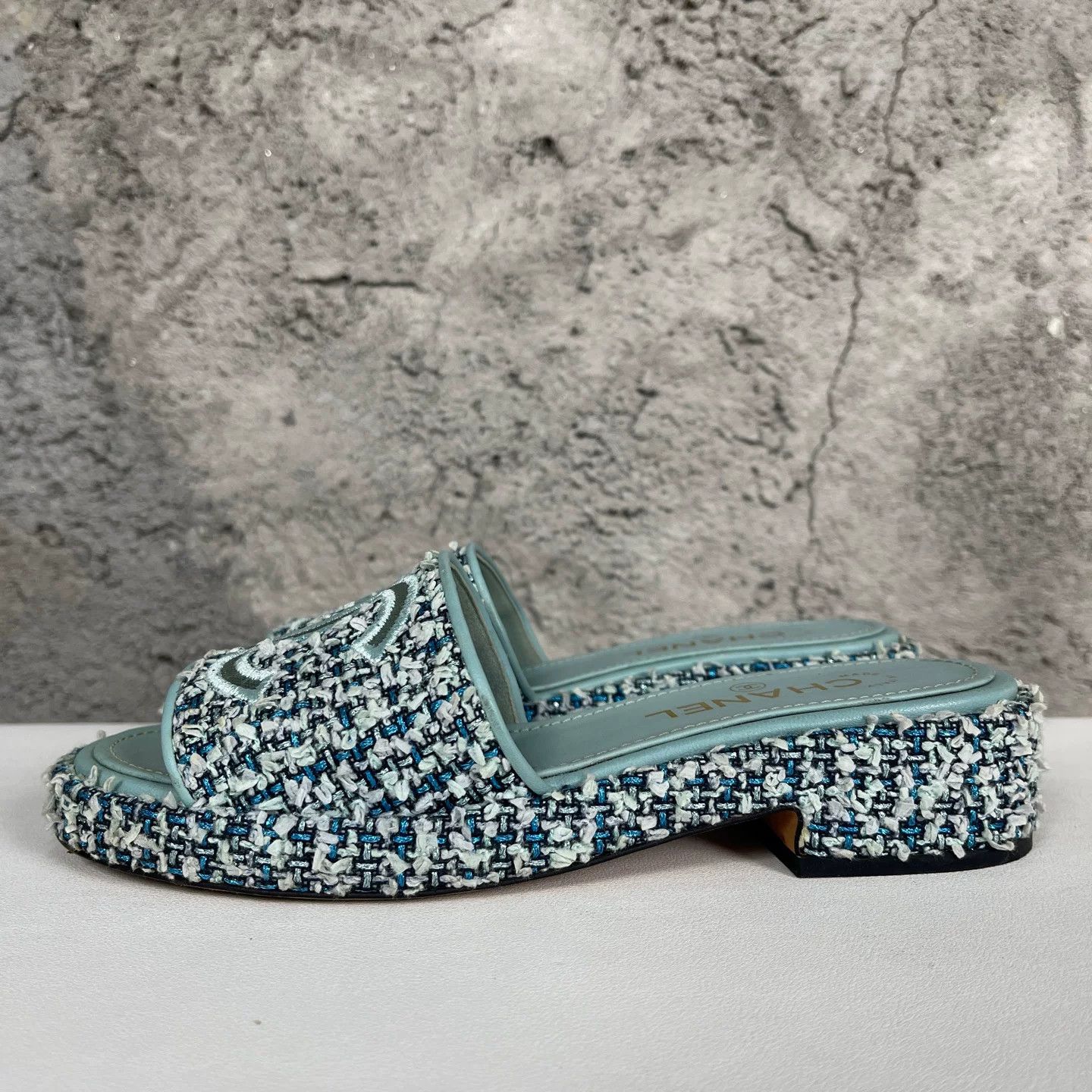 Chanel Chanel Tweed Sandals 36.5 Size US 6.5 / IT 36.5 - 4 Thumbnail