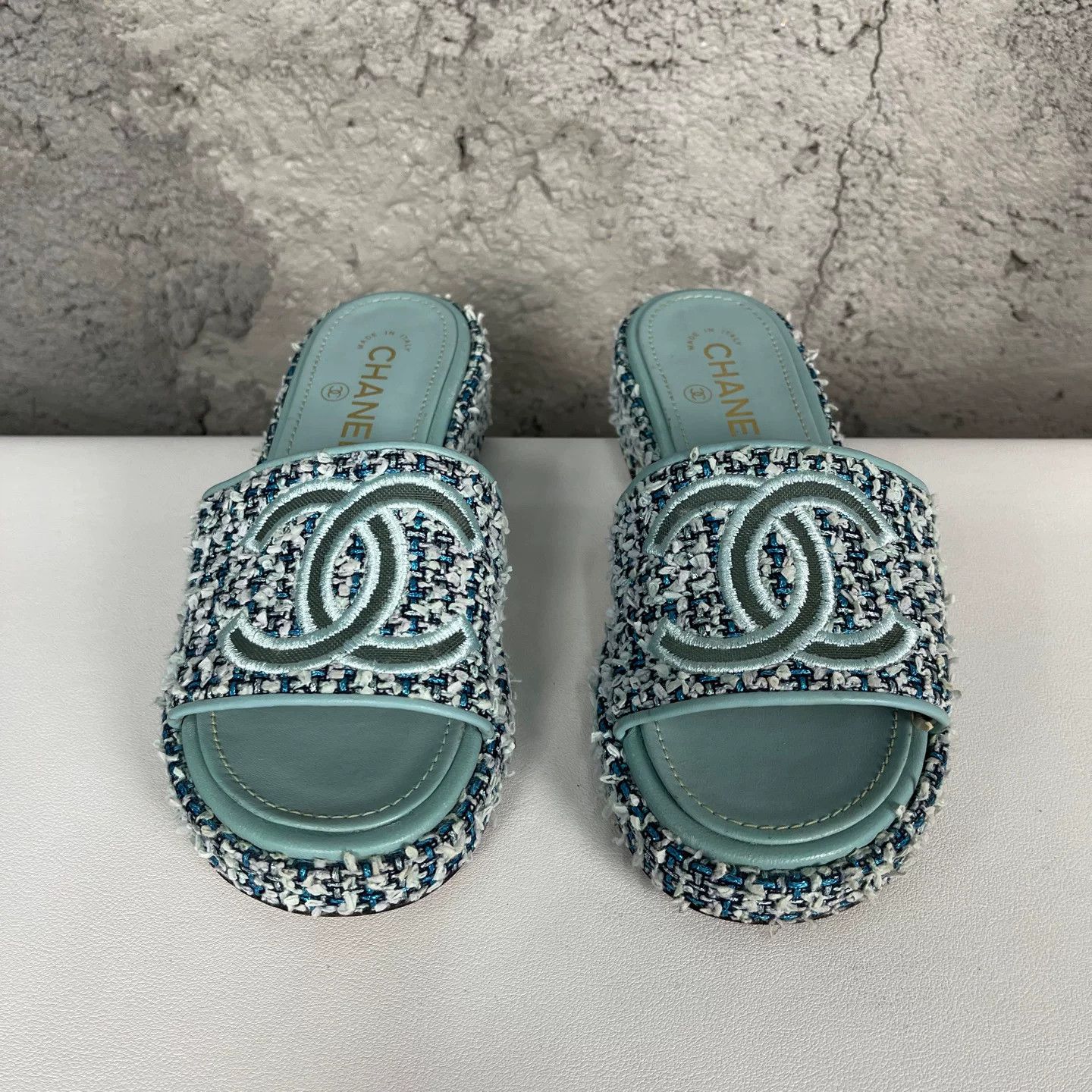 Chanel Chanel Tweed Sandals 36.5 Size US 6.5 / IT 36.5 - 8 Thumbnail