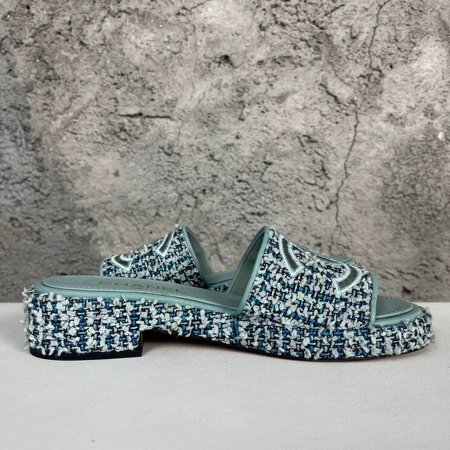 Chanel Chanel Tweed Sandals 36.5 Size US 6.5 / IT 36.5 - 6 Thumbnail