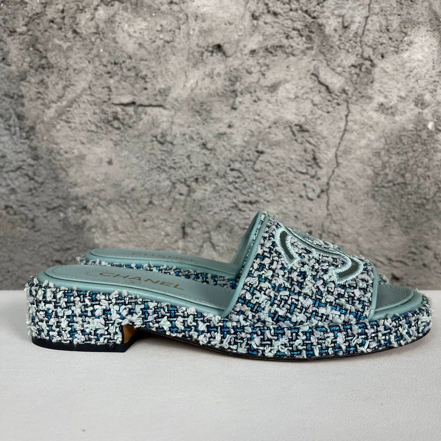 Chanel Chanel Tweed Sandals 36.5 Size US 6.5 / IT 36.5 - 3 Thumbnail