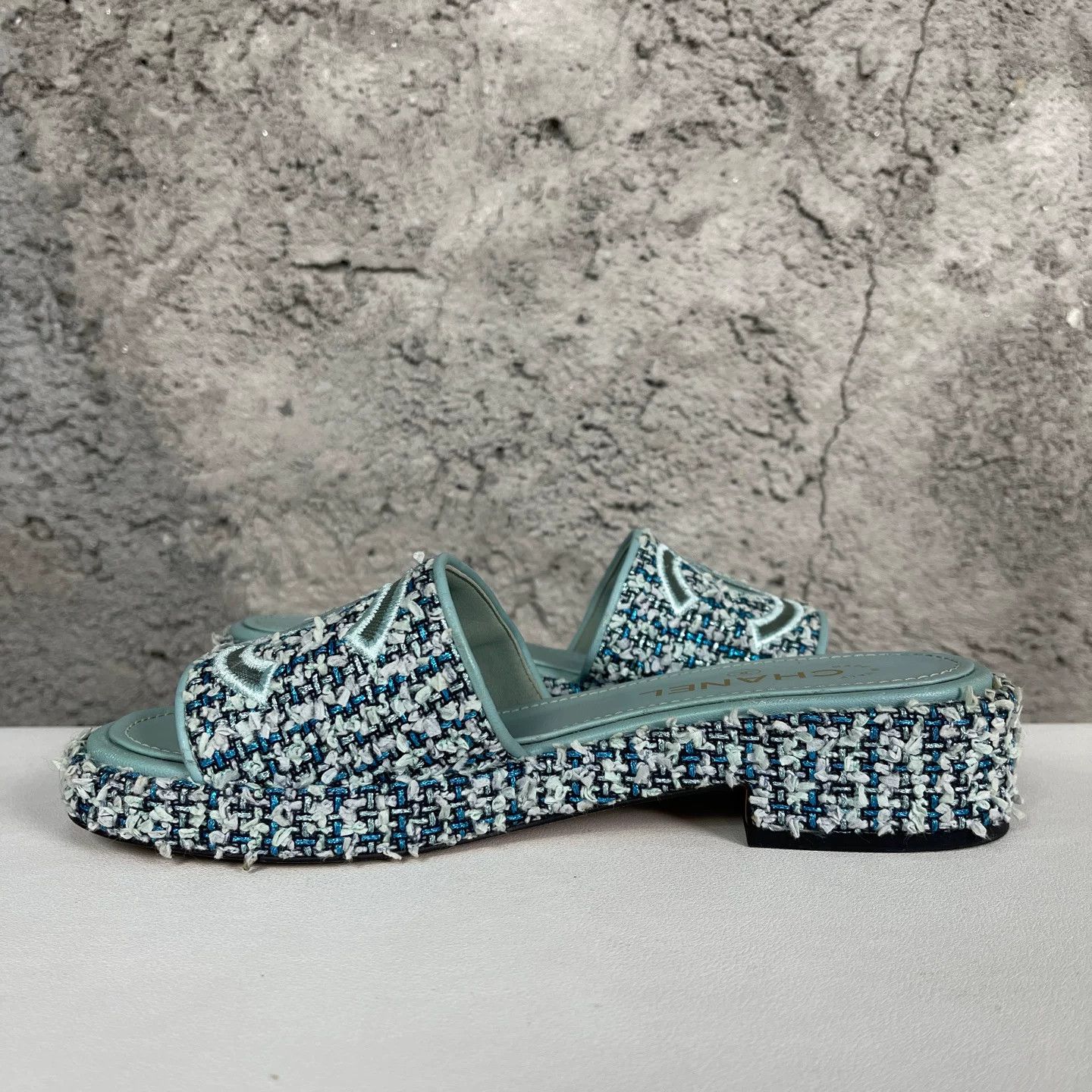 Chanel Chanel Tweed Sandals 36.5 Size US 6.5 / IT 36.5 - 7 Thumbnail