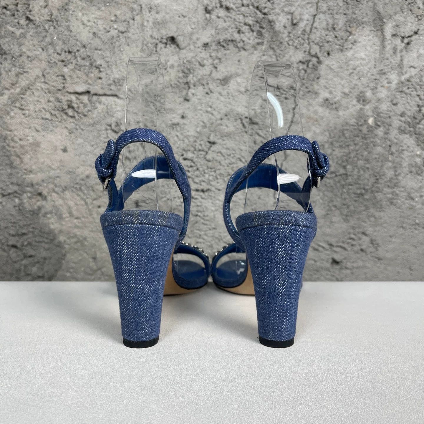 Chanel Chanel Denim Chain Heeled Sandals Size 36C Size US 6 / IT 36 - 5 Thumbnail