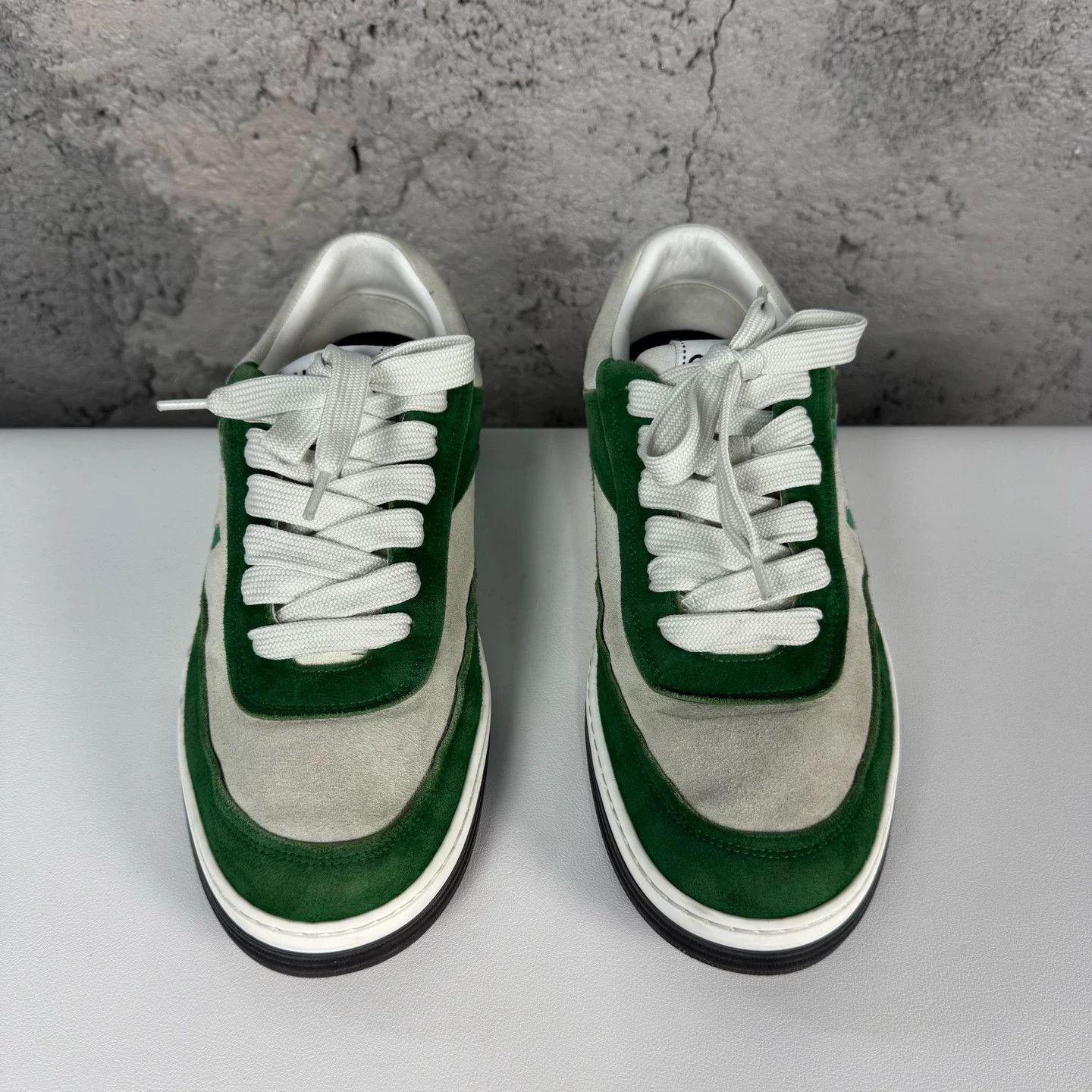 Chanel Chanel Green Suede Low-Top Sneakers Size 41 Size US 11 / IT 41 - 8 Thumbnail