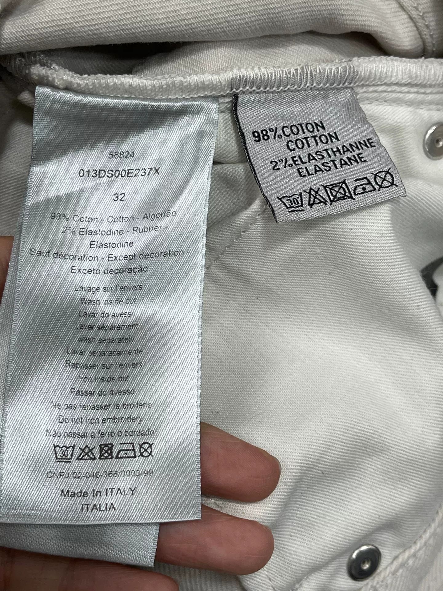 Dior Dior White Denim Jeans Size 32 Size US 32 / EU 48 - 9 Thumbnail