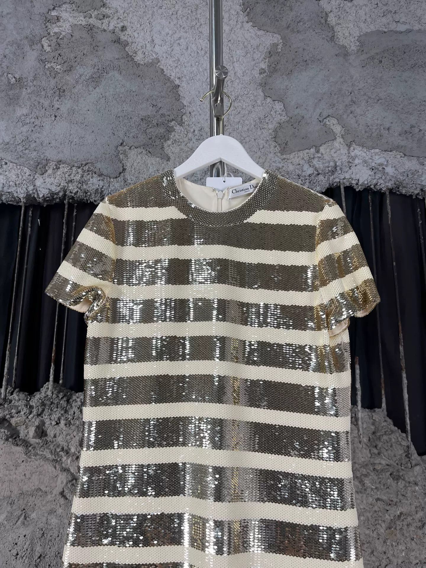 Dior Dior Sequin Striped Mini Dress Size 36 Size XS / US 0-2 / IT 36-38 - 4 Thumbnail