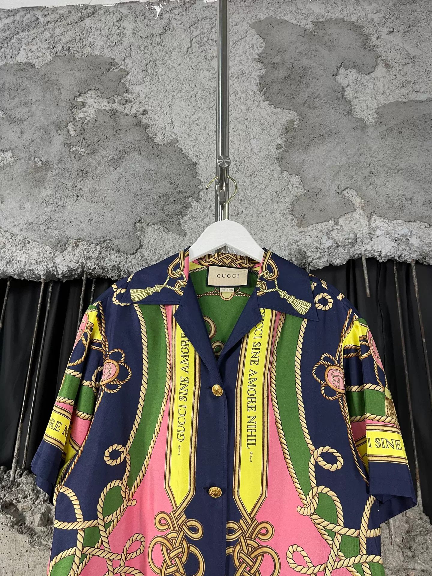 Gucci Gucci Rope Print Silk Button Up Size 36 Size XS / US 0-2 / IT 36-38 - 4 Thumbnail