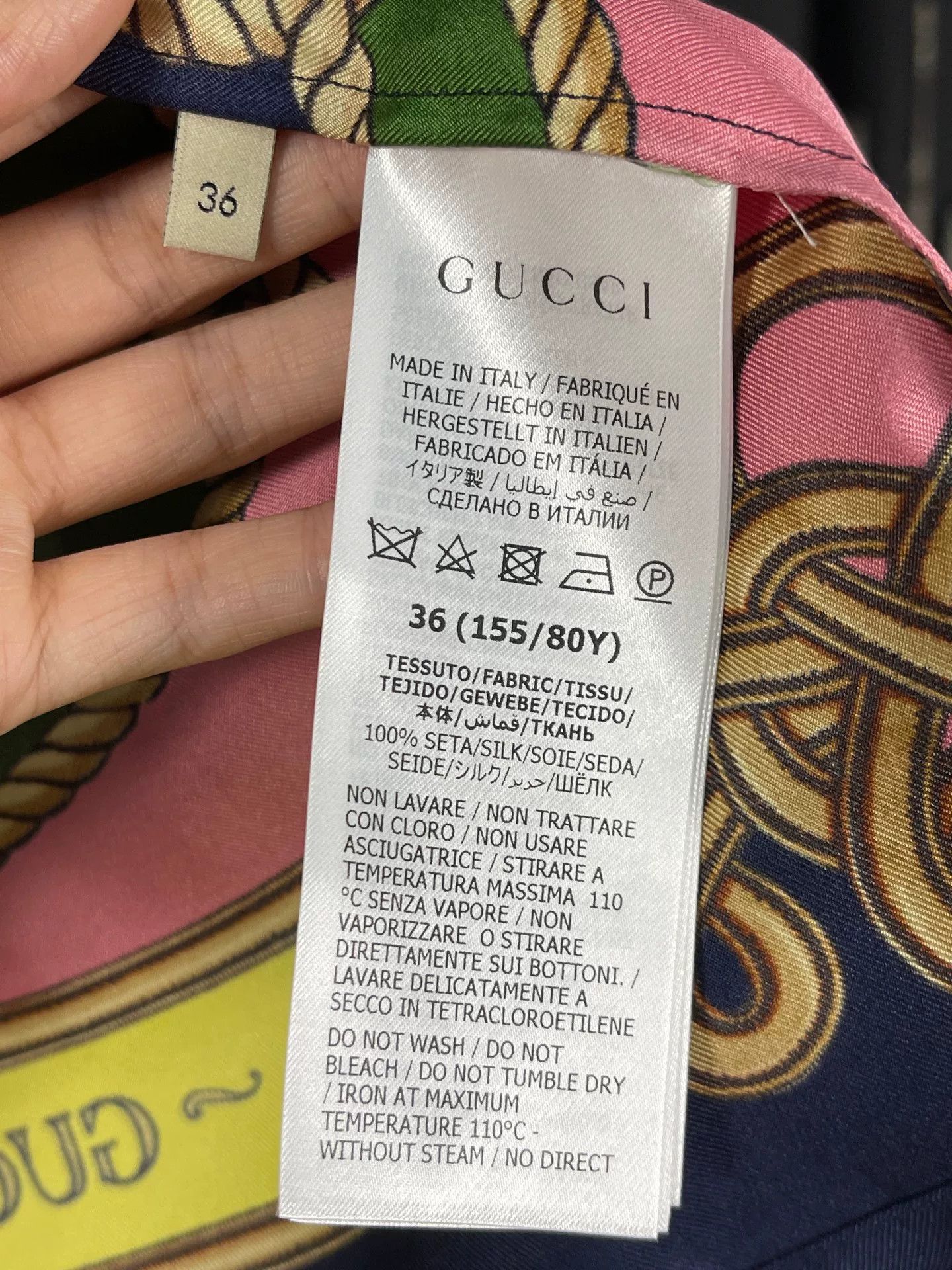 Gucci Gucci Rope Print Silk Button Up Size 36 Size XS / US 0-2 / IT 36-38 - 7 Thumbnail