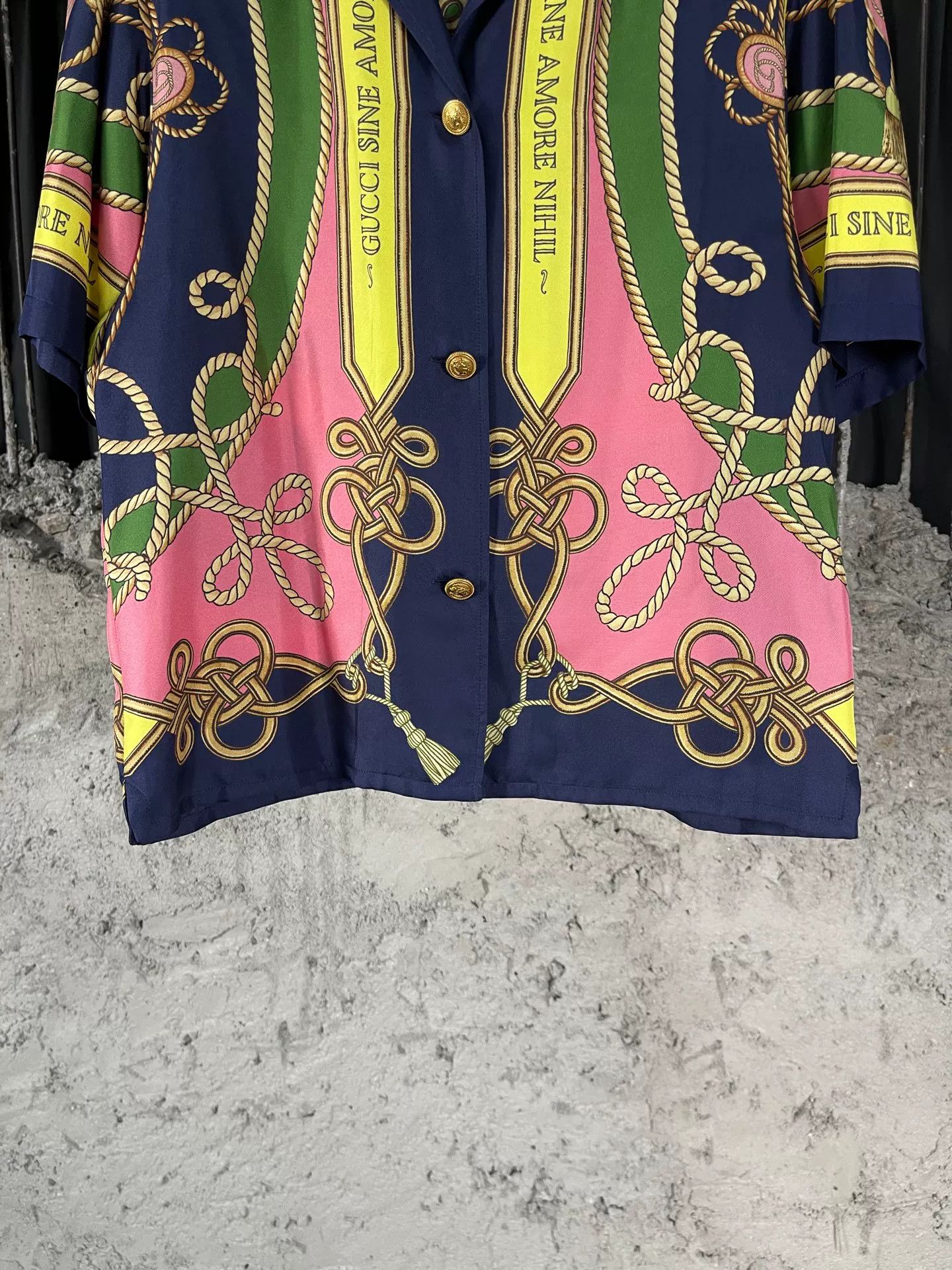 Gucci Gucci Rope Print Silk Button Up Size 36 Size XS / US 0-2 / IT 36-38 - 5 Thumbnail