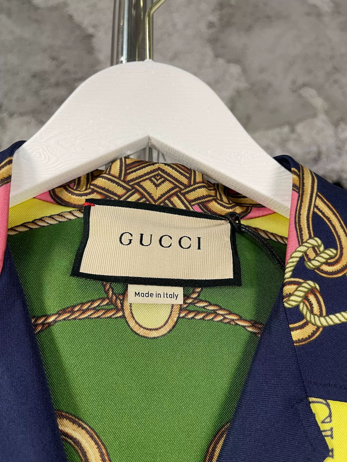 Gucci Gucci Rope Print Silk Button Up Size 36 Size XS / US 0-2 / IT 36-38 - 6 Thumbnail