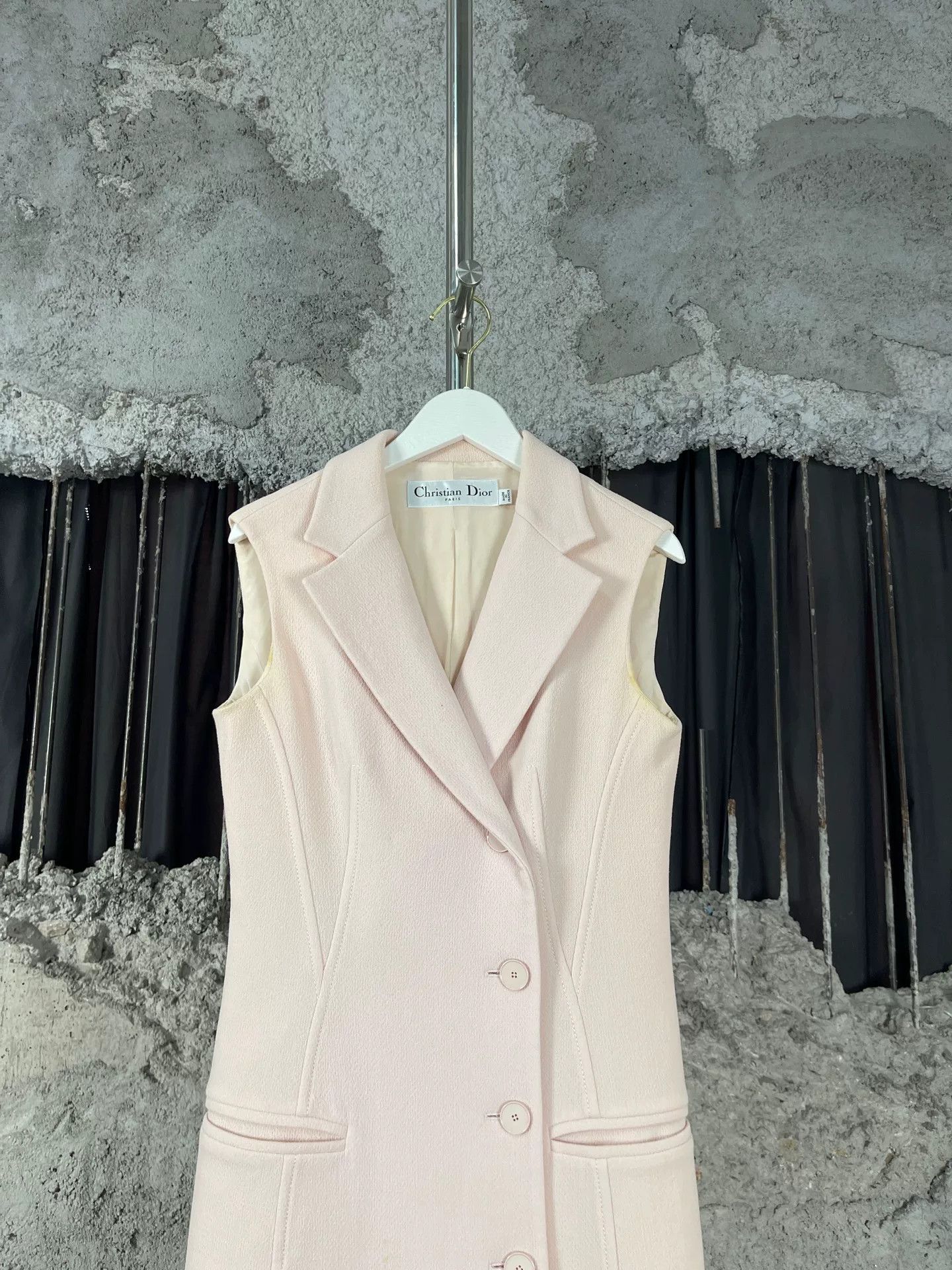 Dior Christian Dior Wool Silk Sleeveless Coat Size 36 Size XS / US 0-2 / IT 36-38 - 4 Thumbnail