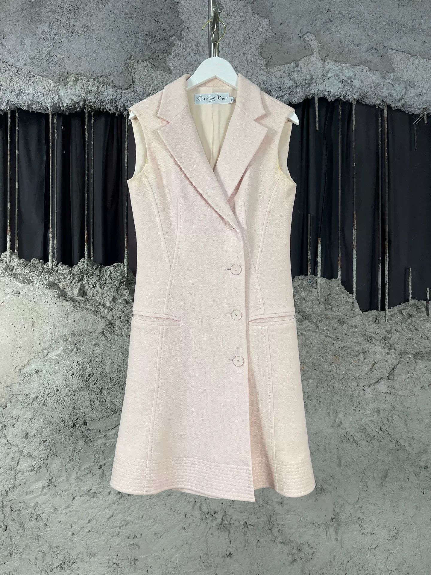 Dior Christian Dior Wool Silk Sleeveless Coat Size 36 Size XS / US 0-2 / IT 36-38 - 2 Thumbnail