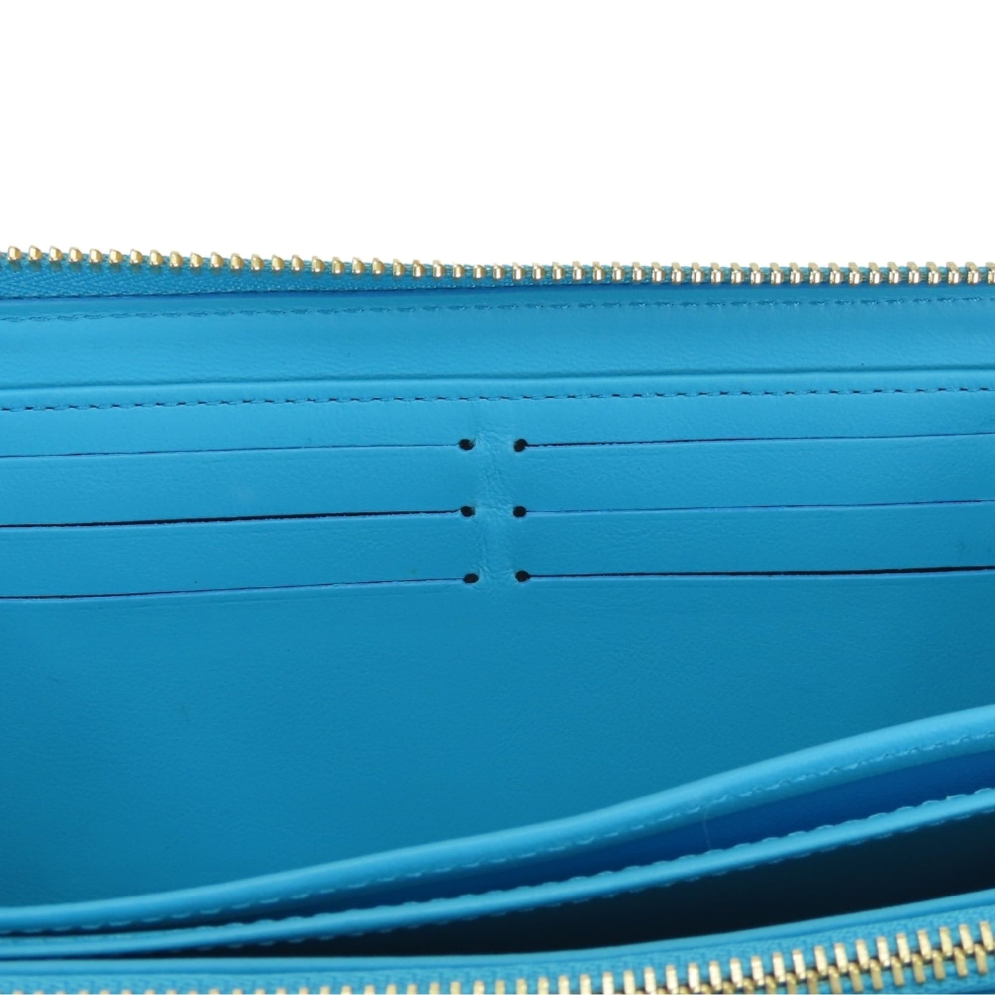 Louis Vuitton Louis Vuitton Zippy Wallet Coussin M81512 Monogram Turquoise Blue Embossed Long for Women LOUIS VUITTON Size ONE SIZE - 21 Thumbnail