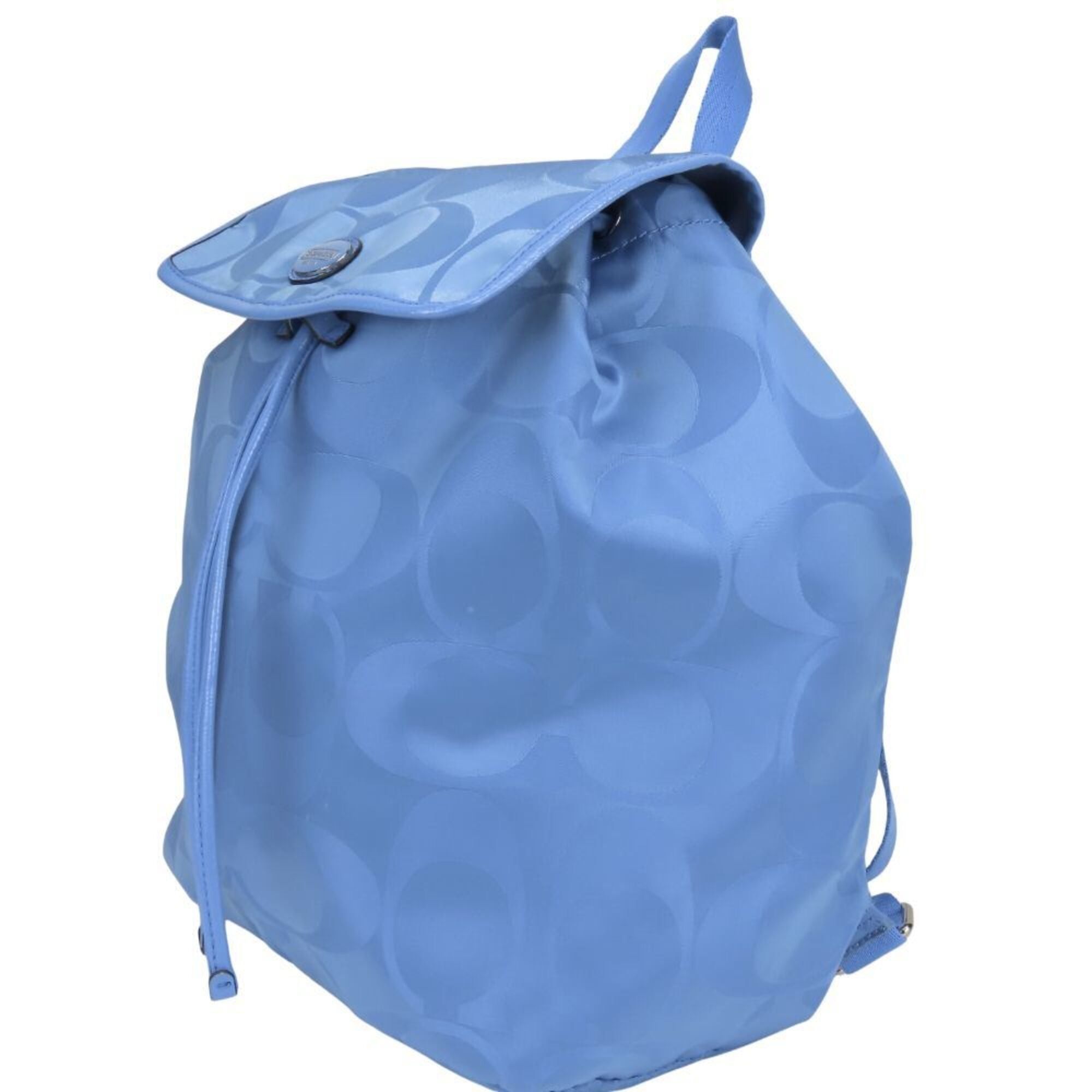 Coach Coach Backpack/Daypack Signature F77350 Nylon Leather Blue Women's COACH Size ONE SIZE - 3 Thumbnail