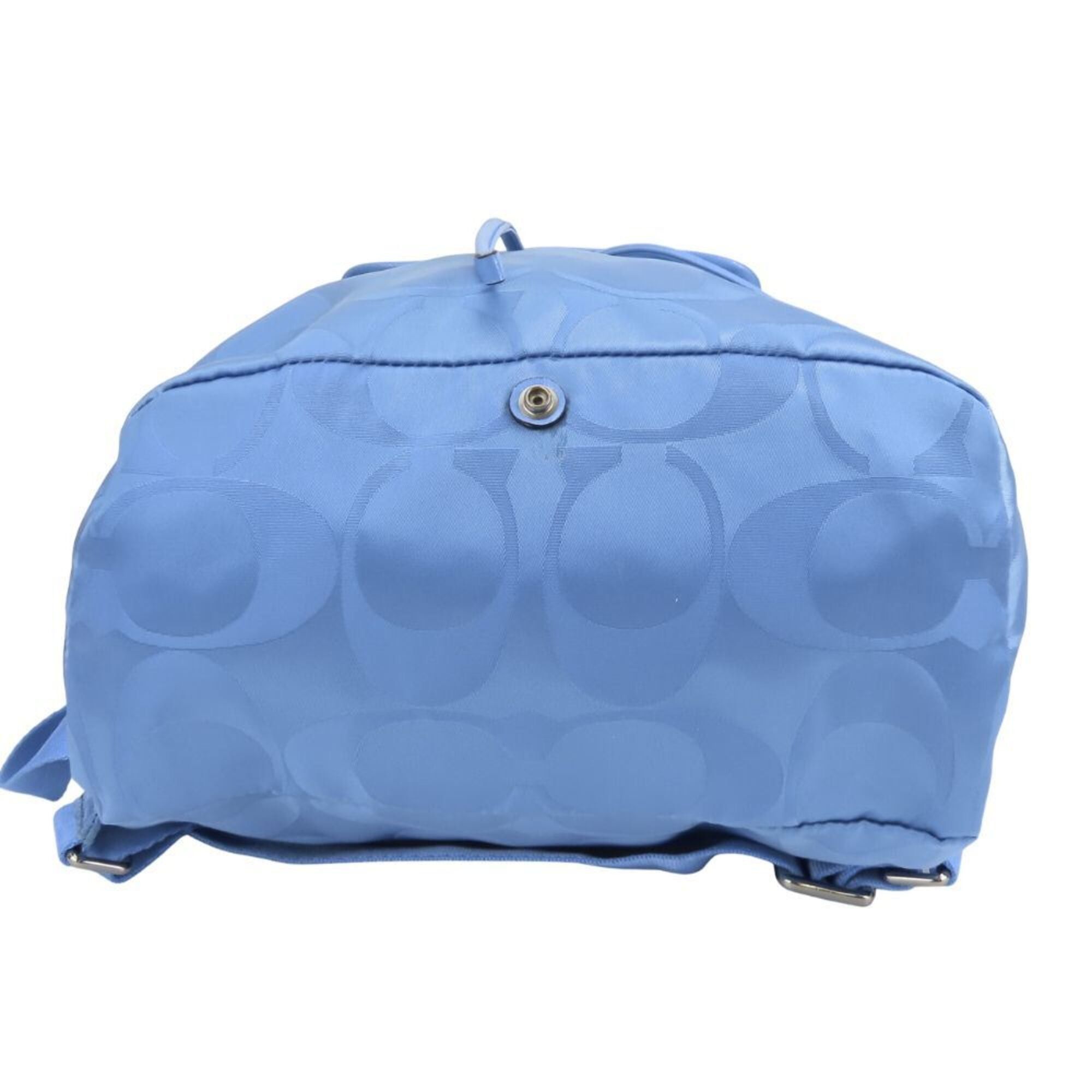 Coach Coach Backpack/Daypack Signature F77350 Nylon Leather Blue Women's COACH Size ONE SIZE - 5 Thumbnail