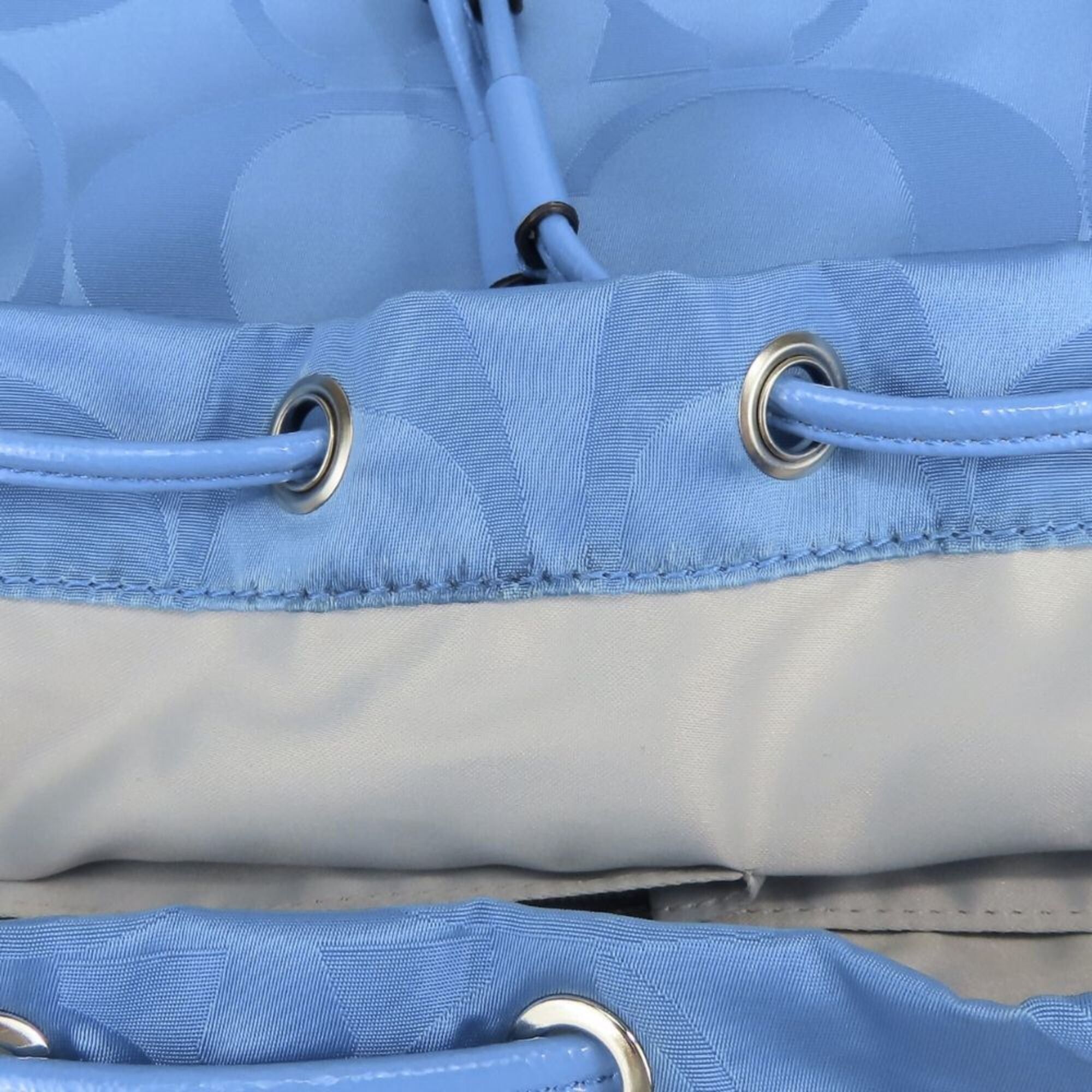 Coach Coach Backpack/Daypack Signature F77350 Nylon Leather Blue Women's COACH Size ONE SIZE - 20 Thumbnail