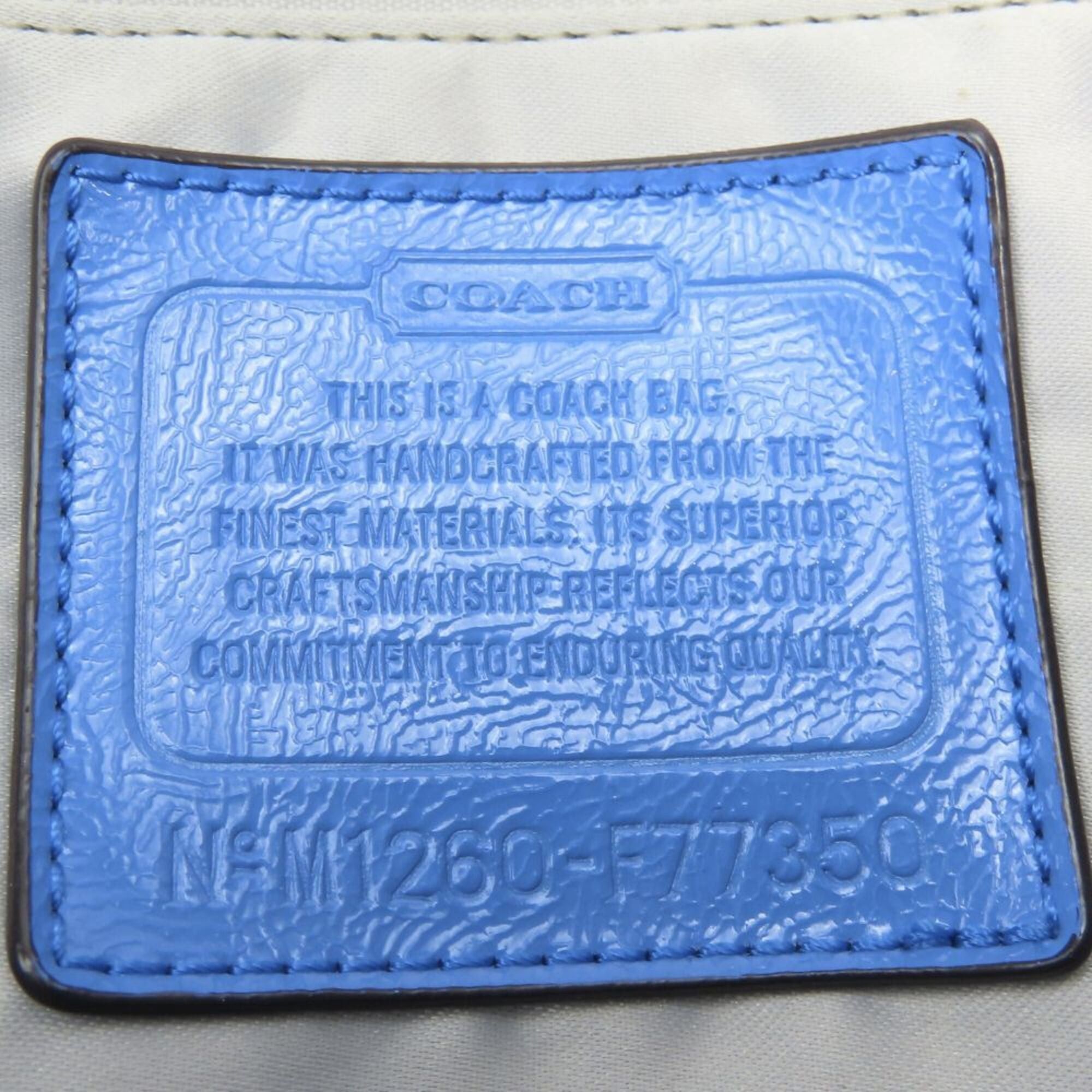 Coach Coach Backpack/Daypack Signature F77350 Nylon Leather Blue Women's COACH Size ONE SIZE - 18 Thumbnail