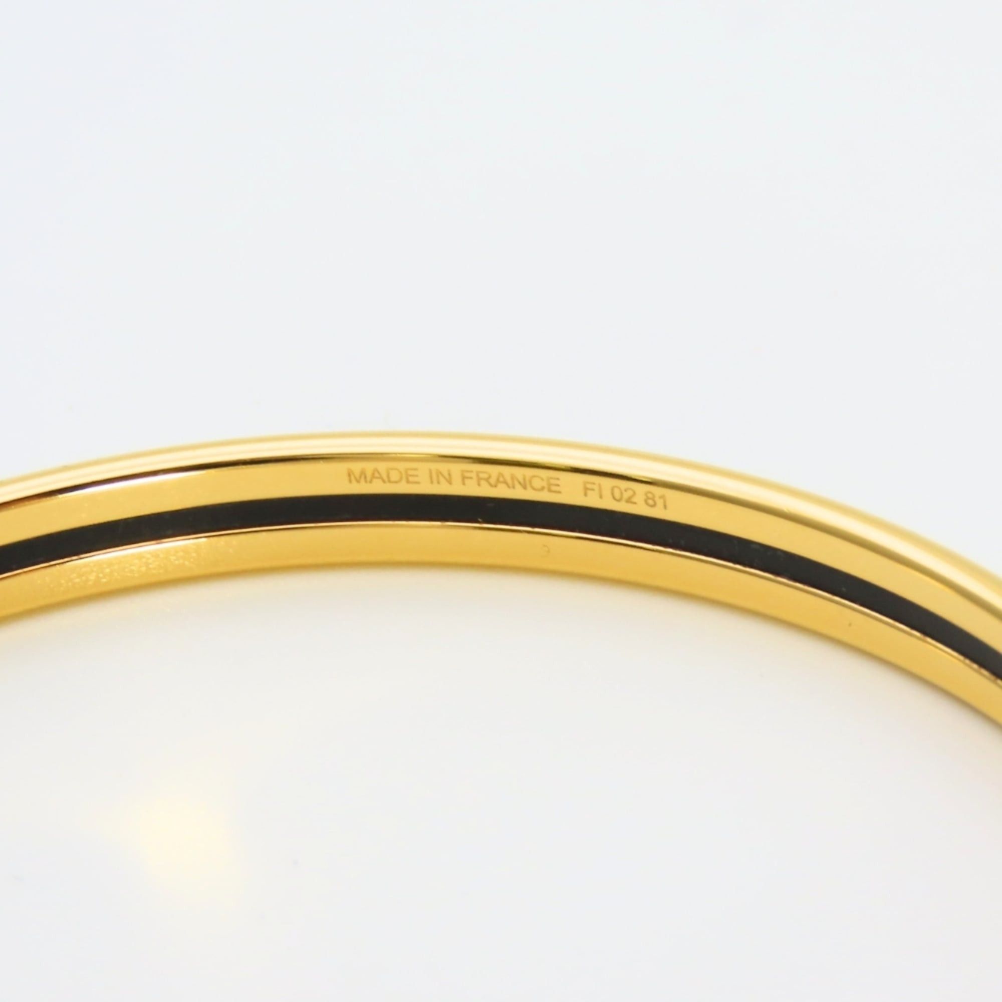 Hermes Hermes Bracelet Uni Enamel Metal White Gold Plated Bangle Women's HERMES Size ONE SIZE - 7 Thumbnail