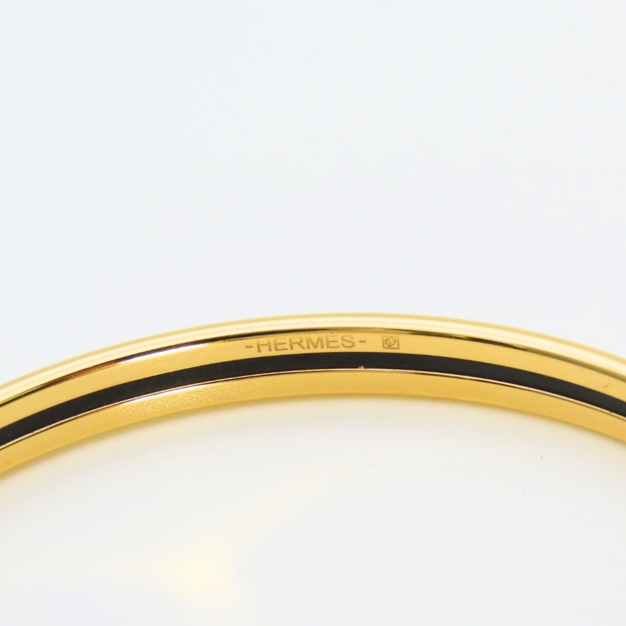 Hermes Hermes Bracelet Uni Enamel Metal White Gold Plated Bangle Women's HERMES Size ONE SIZE - 6 Thumbnail