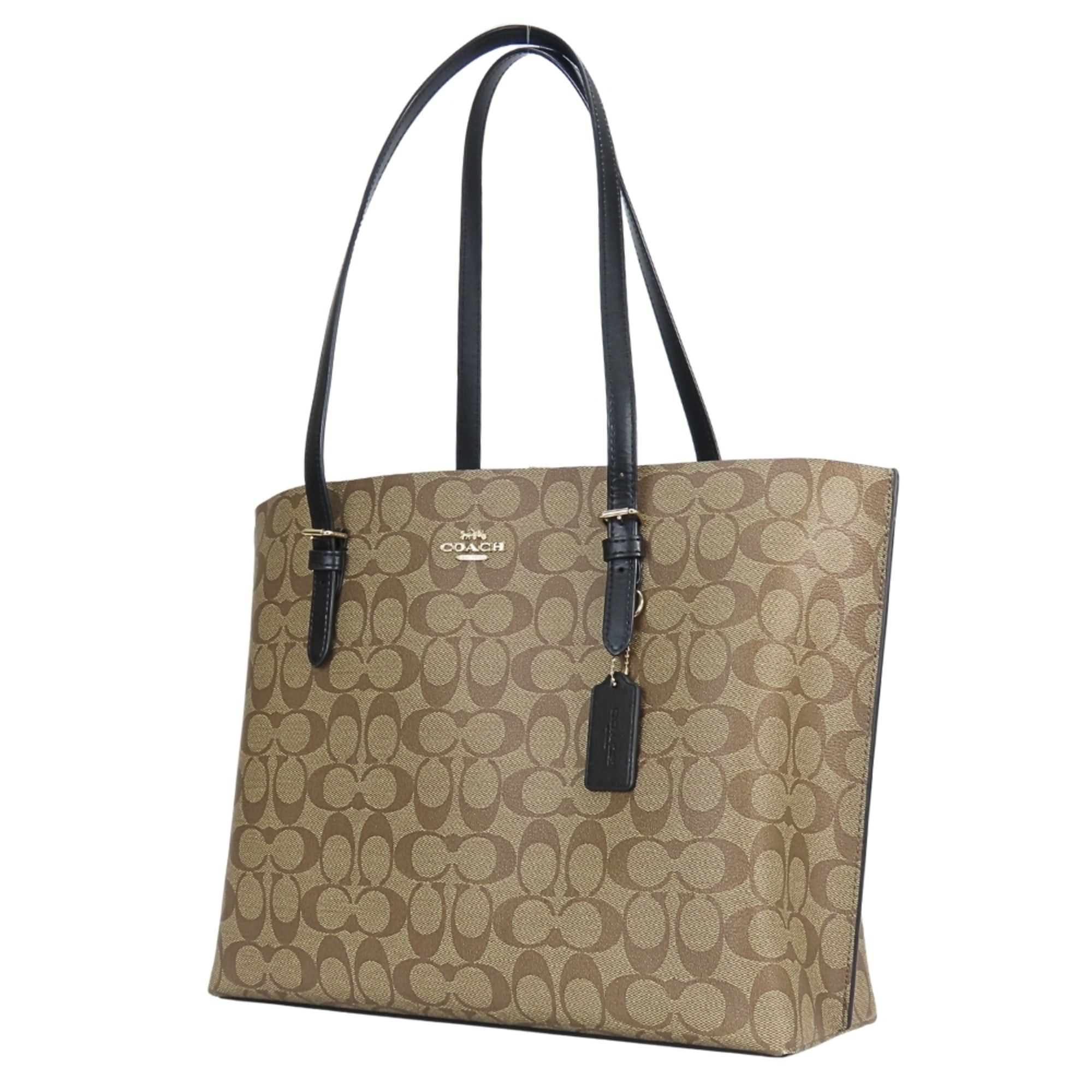 Coach Coach Signature Tote Bag 1665 Leather Brown Black Women's COACH Size ONE SIZE - 3 Thumbnail