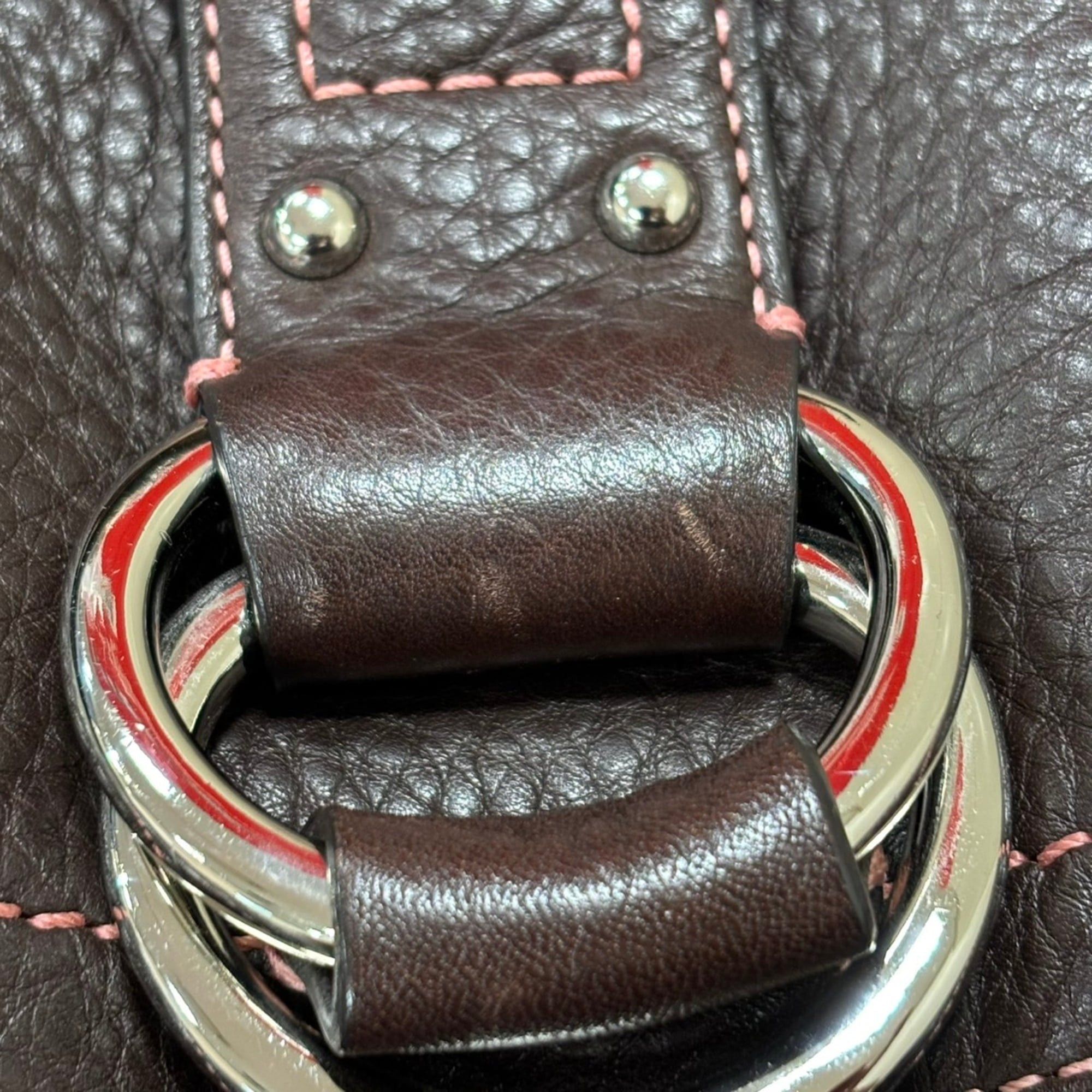 Coach Coach Shoulder Bag 8A41 Leather Dark Brown Silver Hardware One for Women COACH Size ONE SIZE - 10 Thumbnail