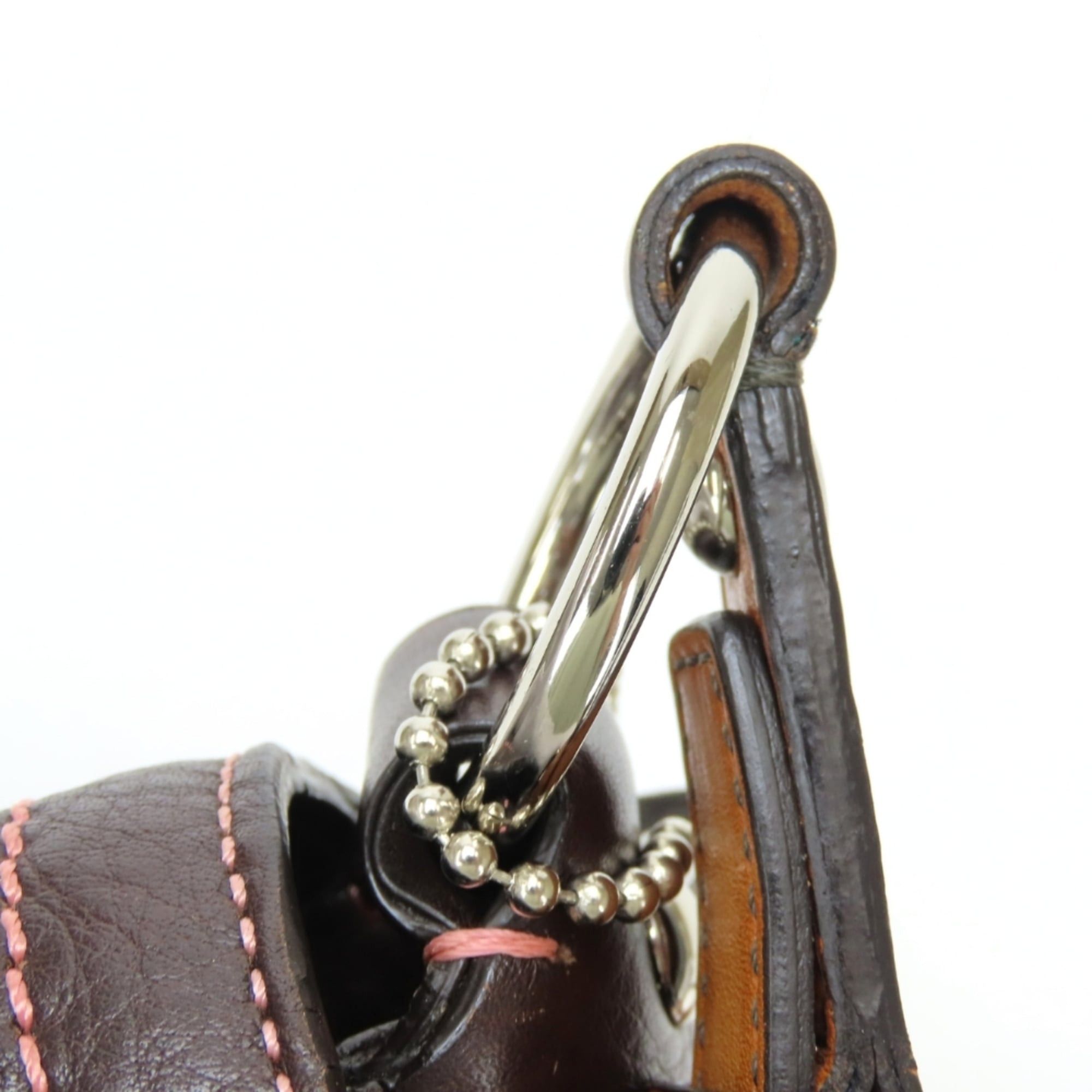 Coach Coach Shoulder Bag 8A41 Leather Dark Brown Silver Hardware One for Women COACH Size ONE SIZE - 13 Thumbnail