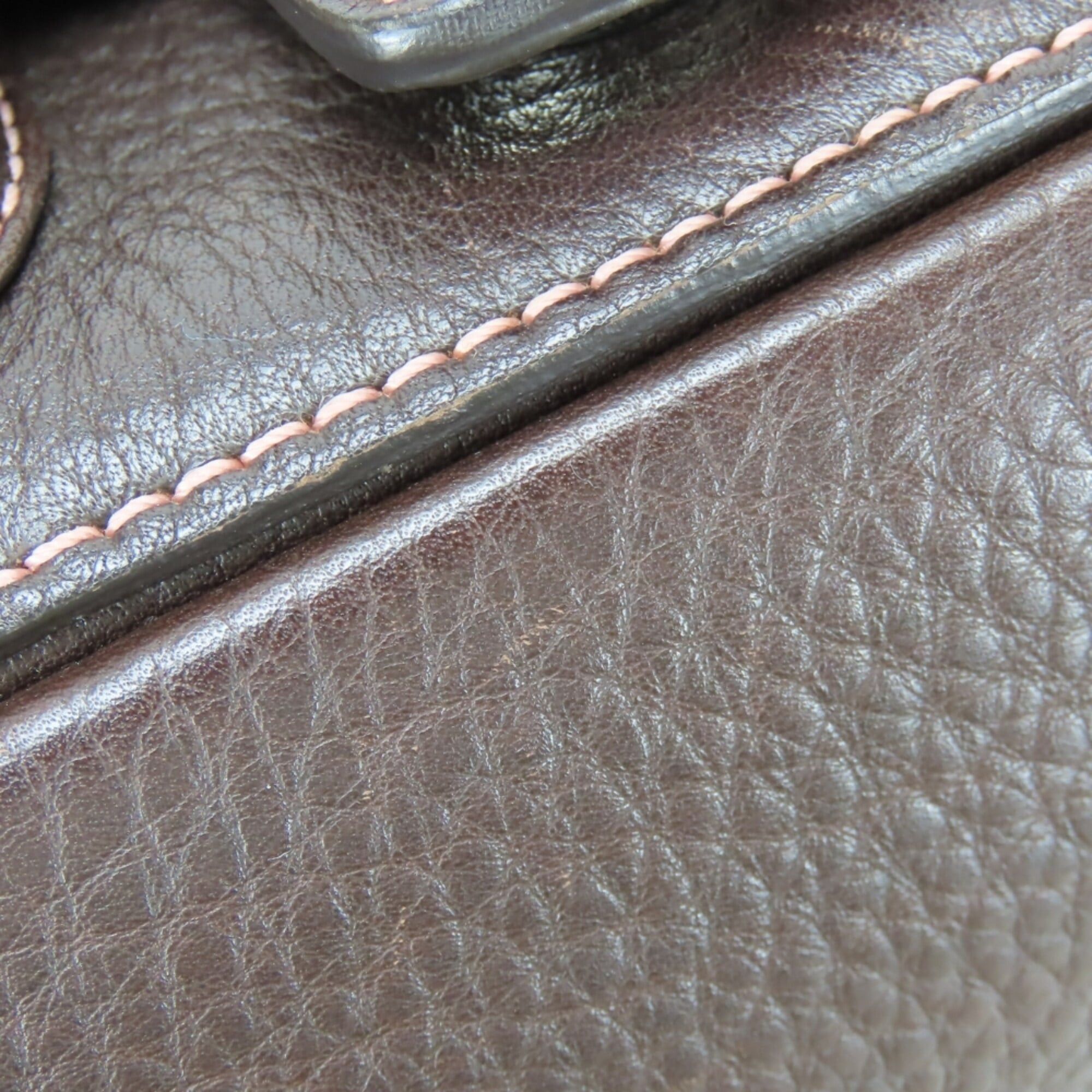 Coach Coach Shoulder Bag 8A41 Leather Dark Brown Silver Hardware One for Women COACH Size ONE SIZE - 9 Thumbnail