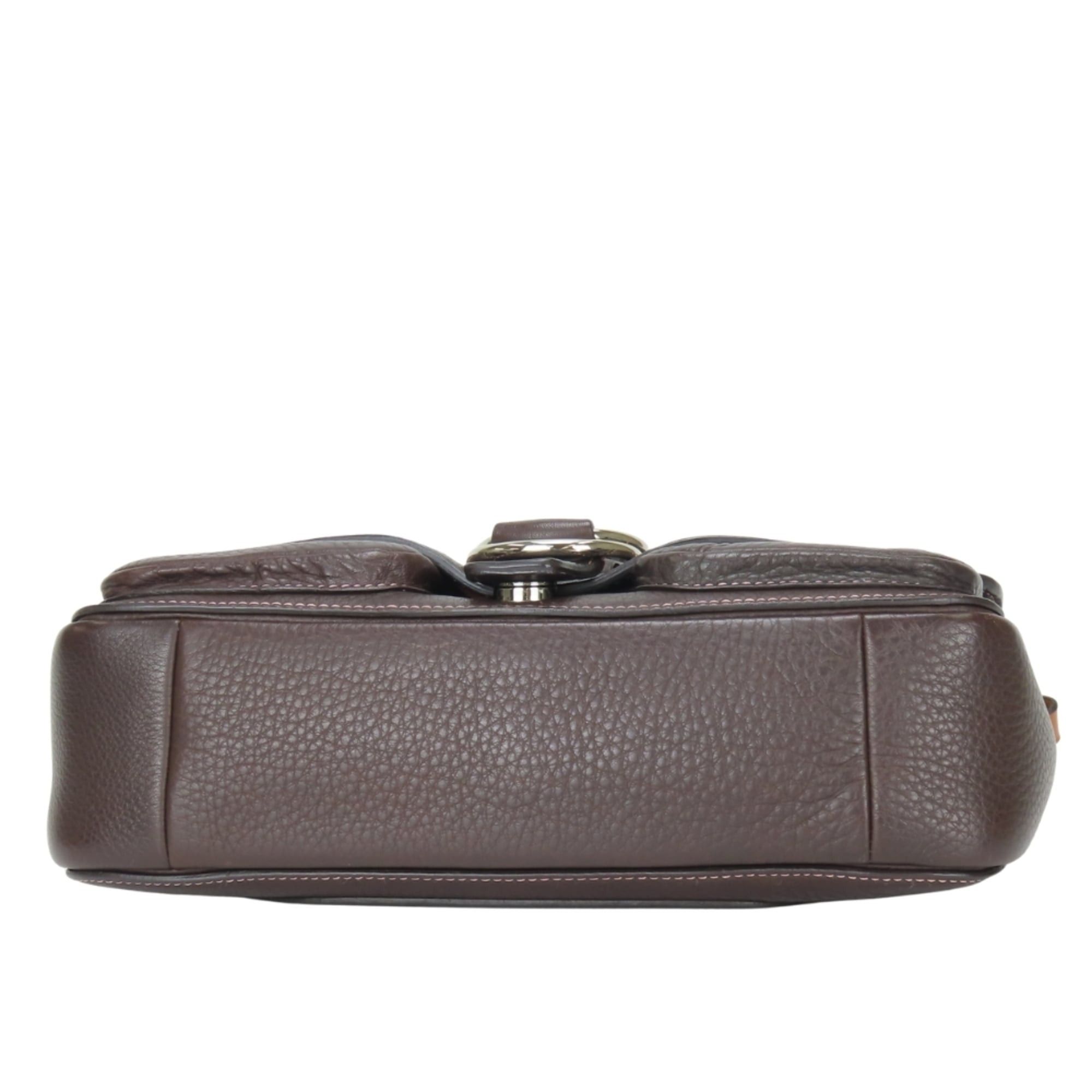 Coach Coach Shoulder Bag 8A41 Leather Dark Brown Silver Hardware One for Women COACH Size ONE SIZE - 5 Thumbnail