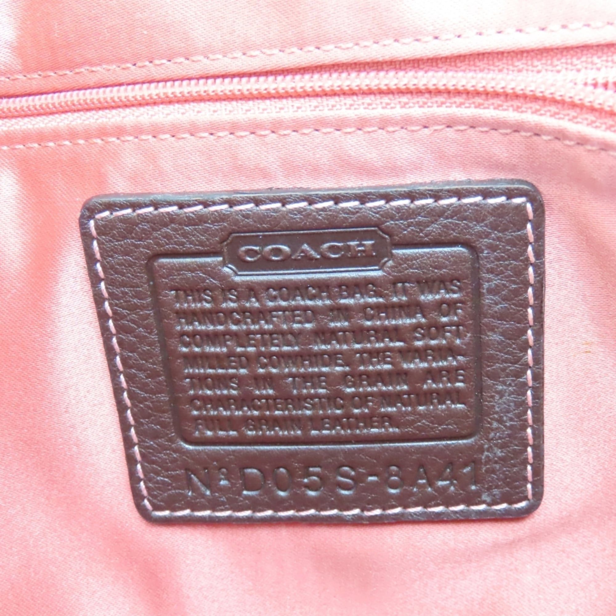 Coach Coach Shoulder Bag 8A41 Leather Dark Brown Silver Hardware One for Women COACH Size ONE SIZE - 20 Thumbnail