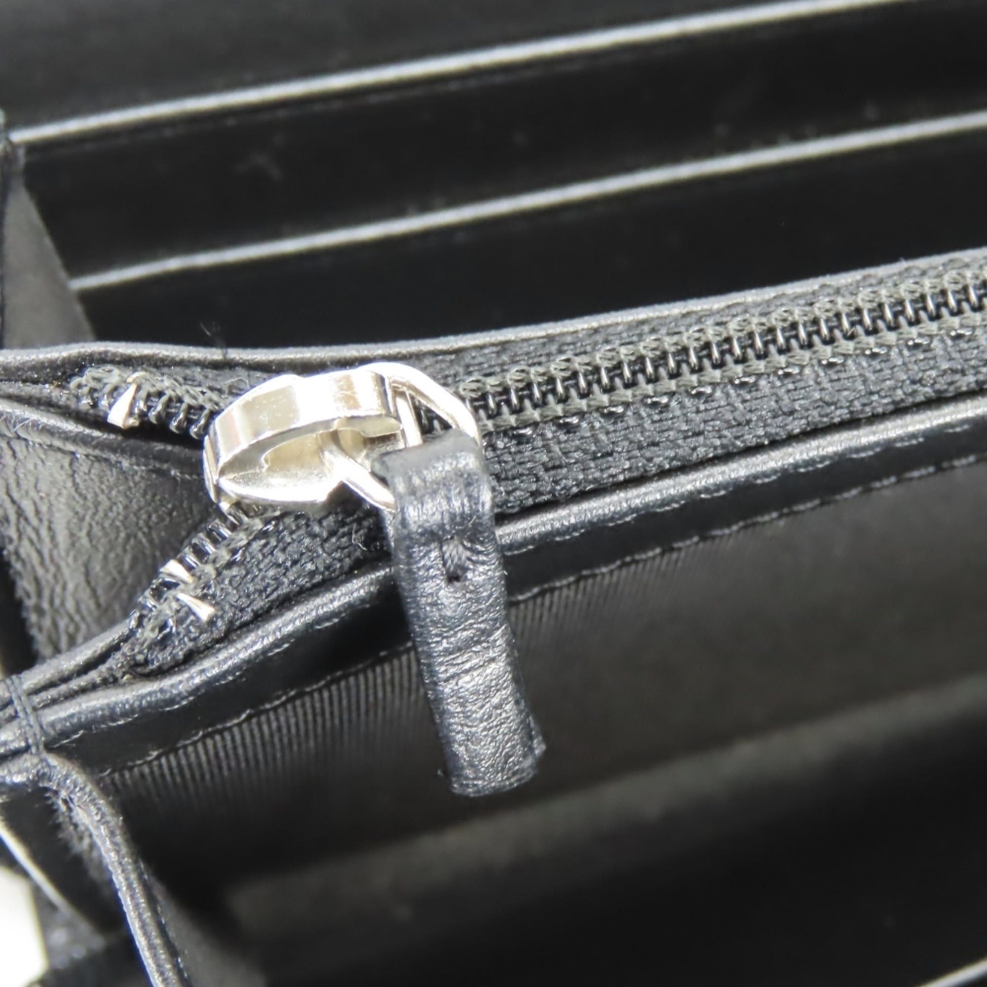 Chanel Chanel Boy Long Wallet, Caviar Leather, Black, Silver Hardware, Serial Number 29, Coco Mark, Women's, CHANEL Size ONE SIZE - 13 Thumbnail
