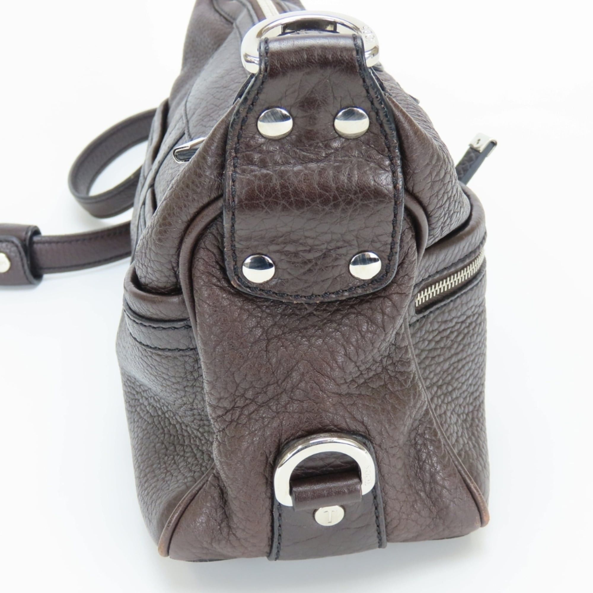 Tod's Tod's Shoulder Bag, Leather, Dark Brown, Silver Hardware, Women's TOD’S Size ONE SIZE - 8 Thumbnail