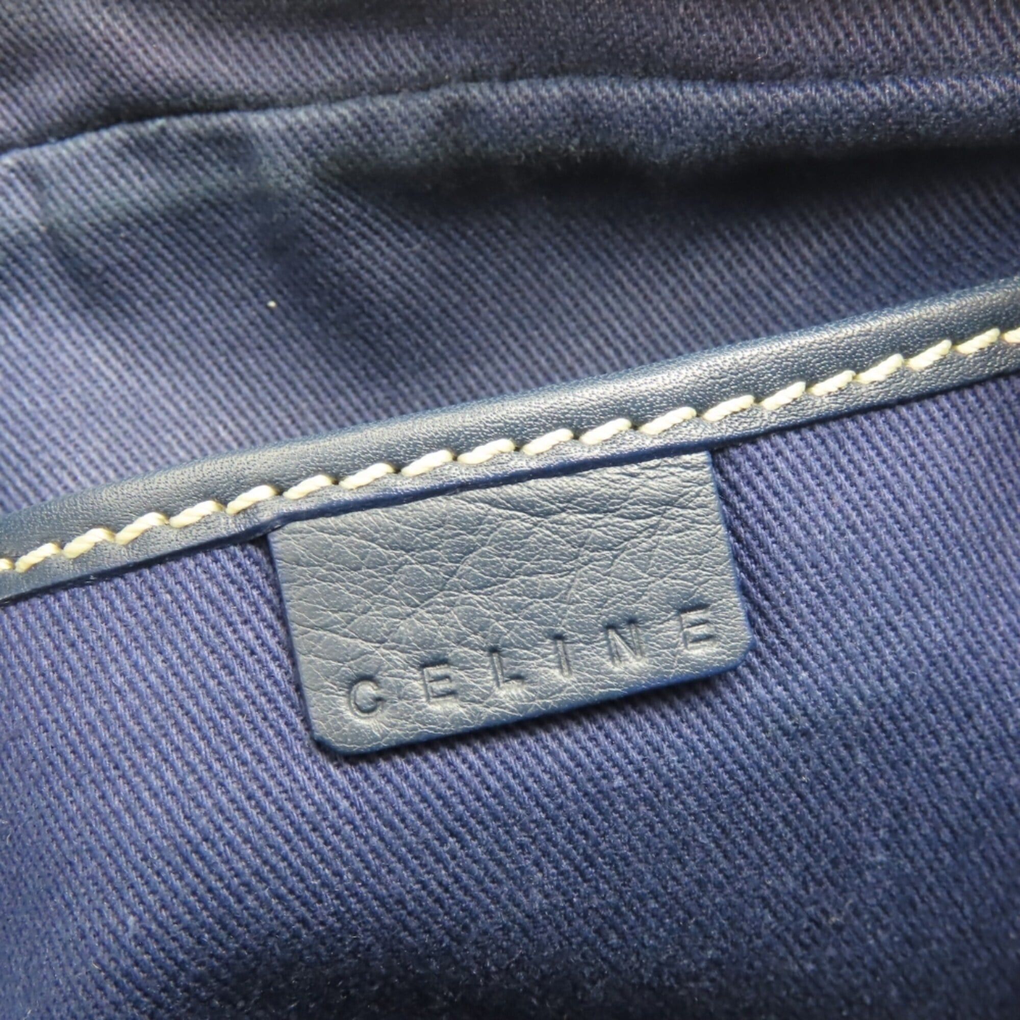 Celine Celine Macadam Shoulder Bag CE00 24 Canvas Leather Navy Women's CELINE Size ONE SIZE - 21 Thumbnail