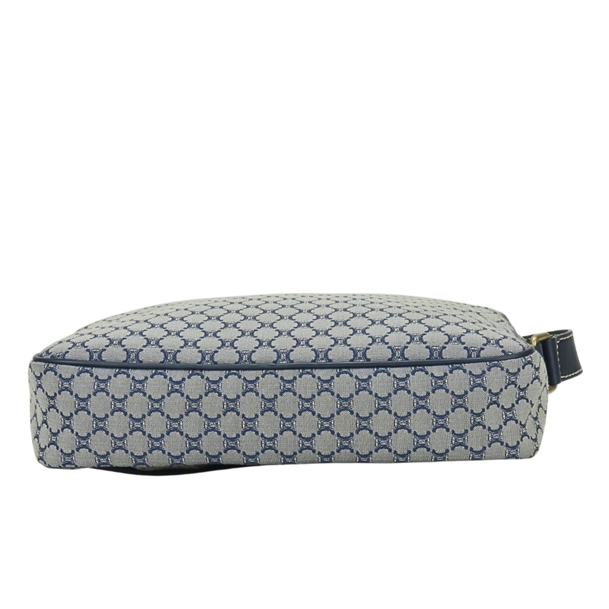 Celine Celine Macadam Shoulder Bag CE00 24 Canvas Leather Navy Women's CELINE Size ONE SIZE - 5 Thumbnail