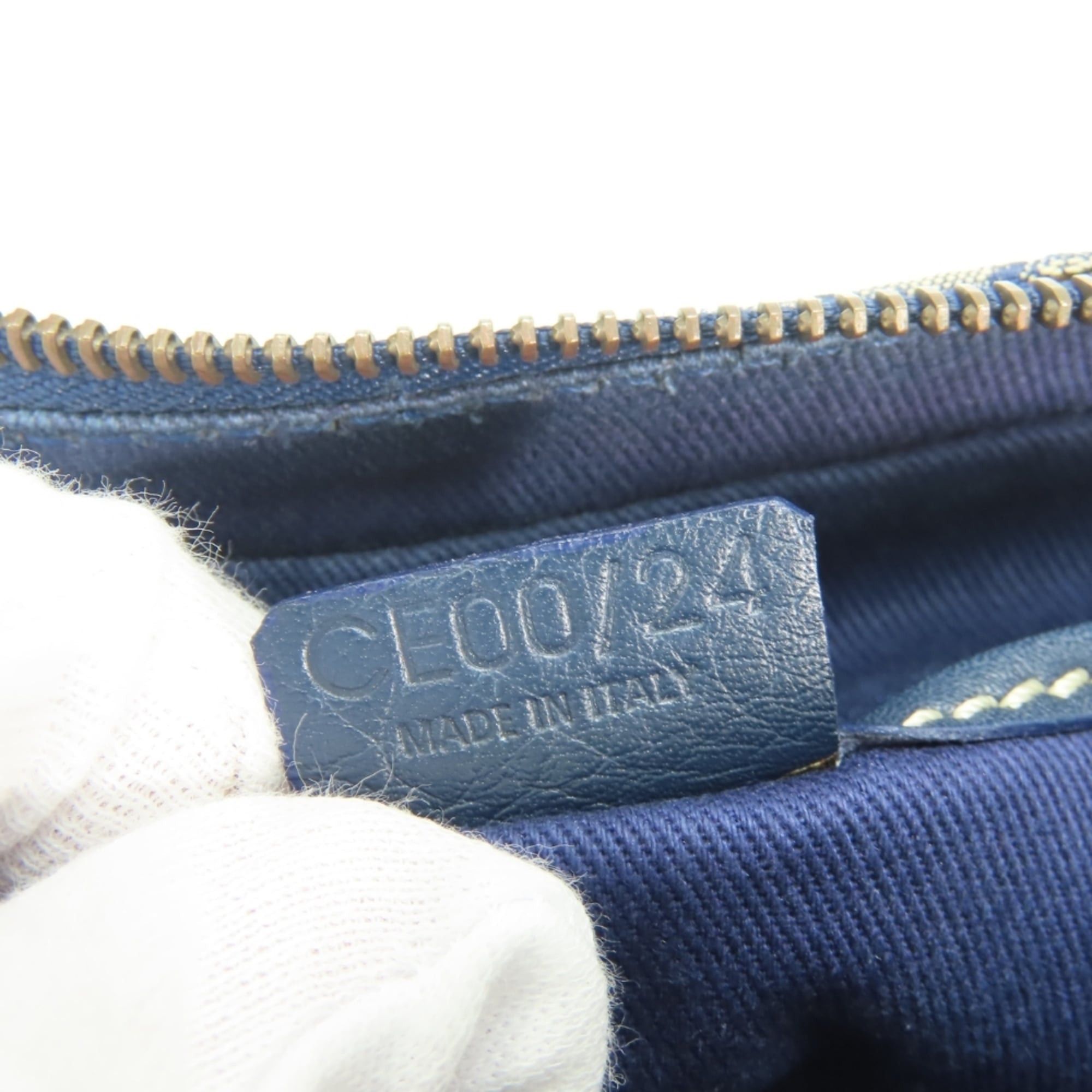 Celine Celine Macadam Shoulder Bag CE00 24 Canvas Leather Navy Women's CELINE Size ONE SIZE - 22 Thumbnail
