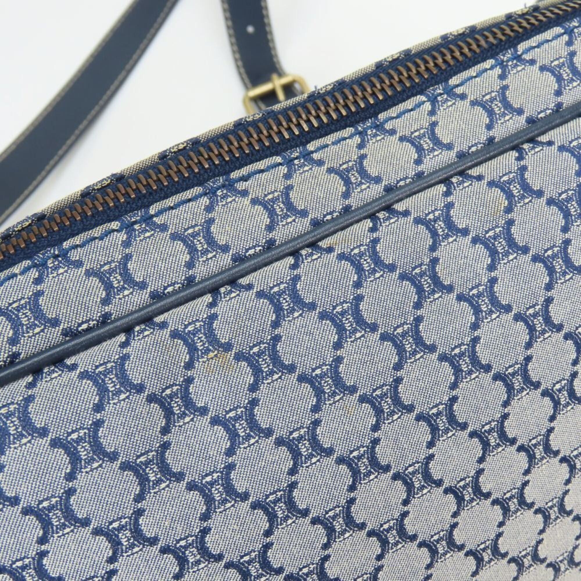 Celine Celine Macadam Shoulder Bag CE00 24 Canvas Leather Navy Women's CELINE Size ONE SIZE - 12 Thumbnail