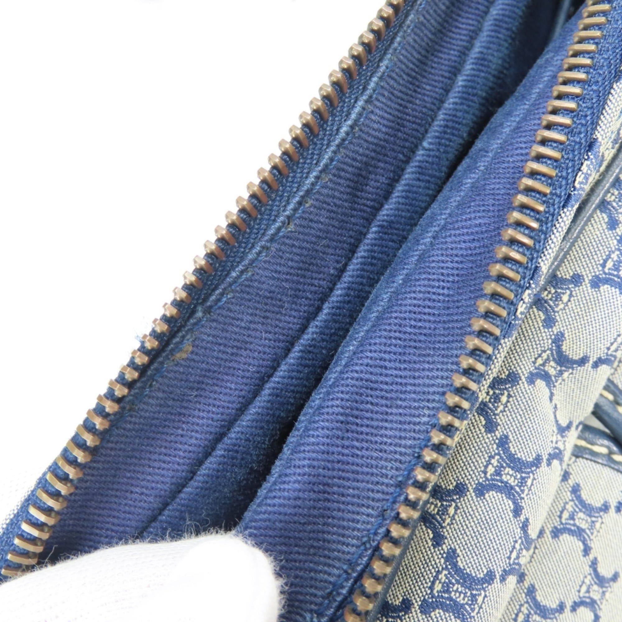 Celine Celine Macadam Shoulder Bag CE00 24 Canvas Leather Navy Women's CELINE Size ONE SIZE - 16 Thumbnail