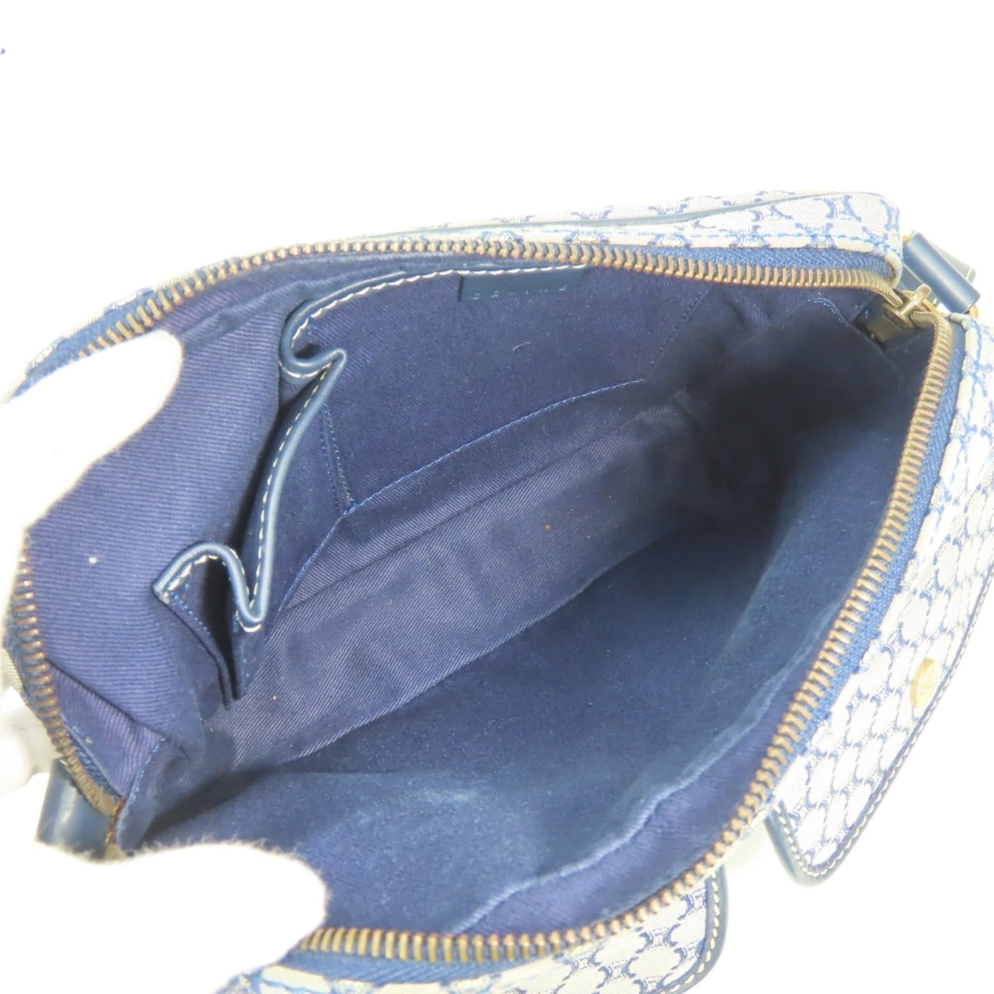 Celine Celine Macadam Shoulder Bag CE00 24 Canvas Leather Navy Women's CELINE Size ONE SIZE - 17 Thumbnail