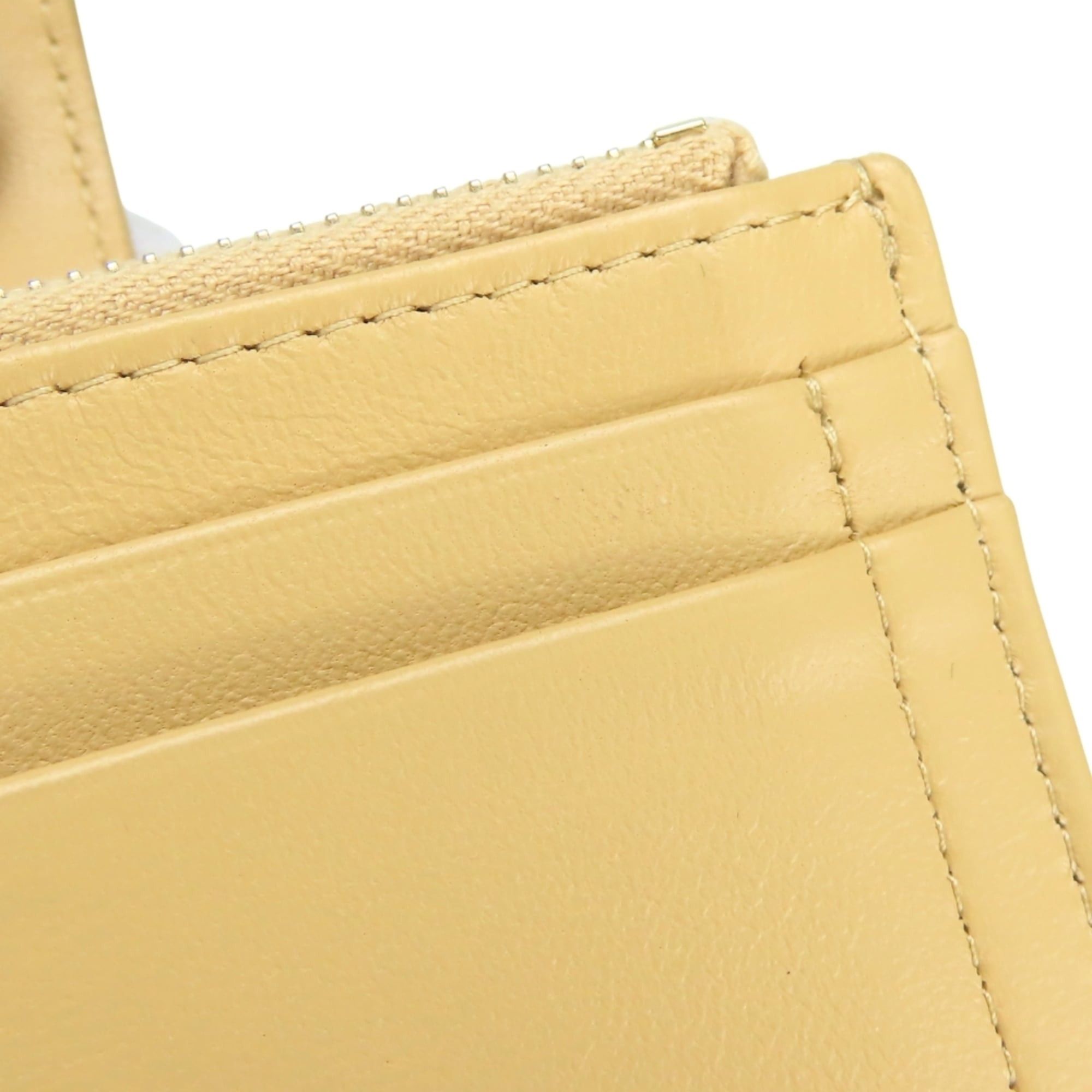 Chanel Chanel Matelassé Compact Wallet, Lambskin, Beige, Gold Hardware, Women's Wallet/Coin Case. Size ONE SIZE - 16 Thumbnail