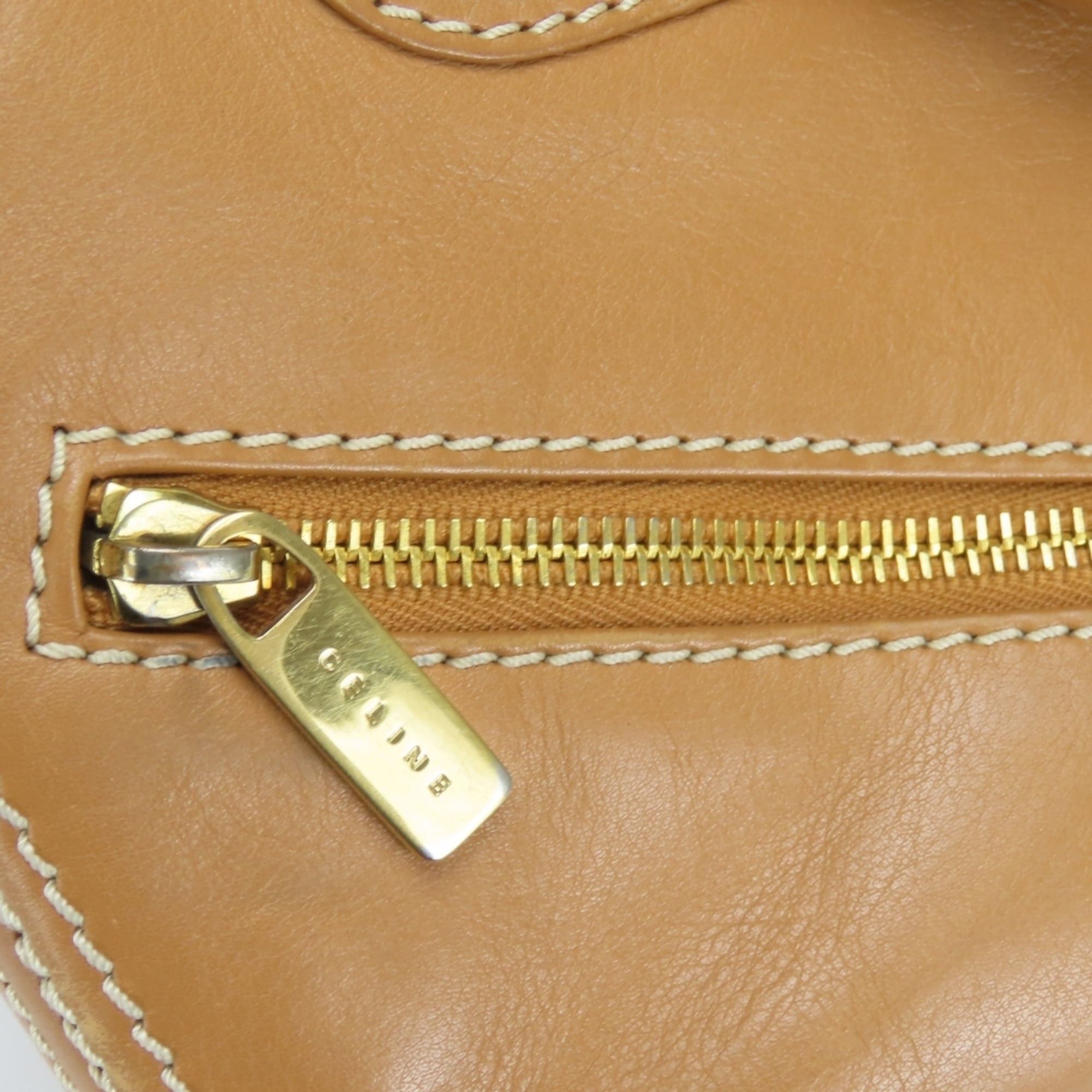 Celine Celine Boogie Bag handbag, leather, camel brown, gold hardware, women's. Size ONE SIZE - 12 Thumbnail