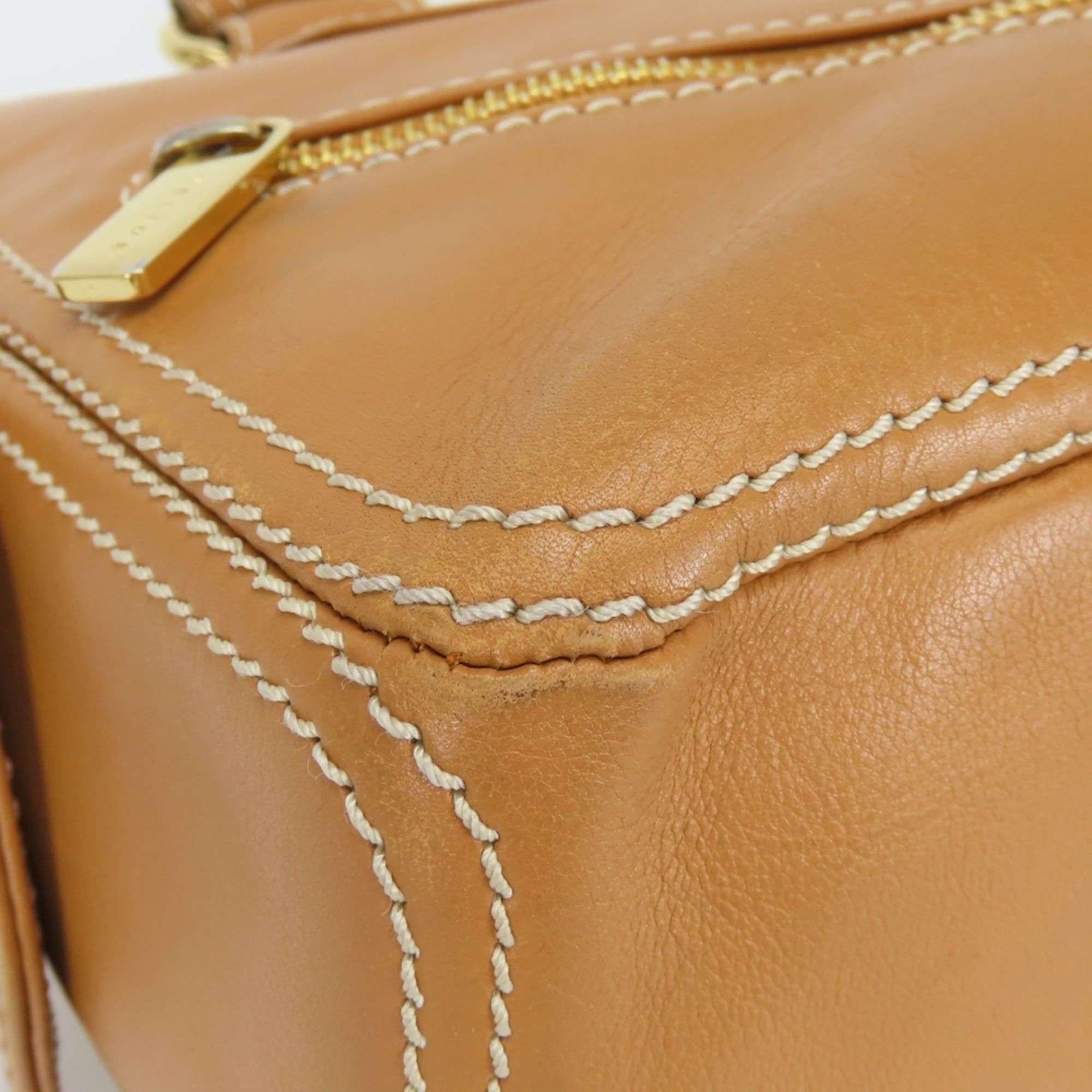 Celine Celine Boogie Bag handbag, leather, camel brown, gold hardware, women's. Size ONE SIZE - 7 Thumbnail