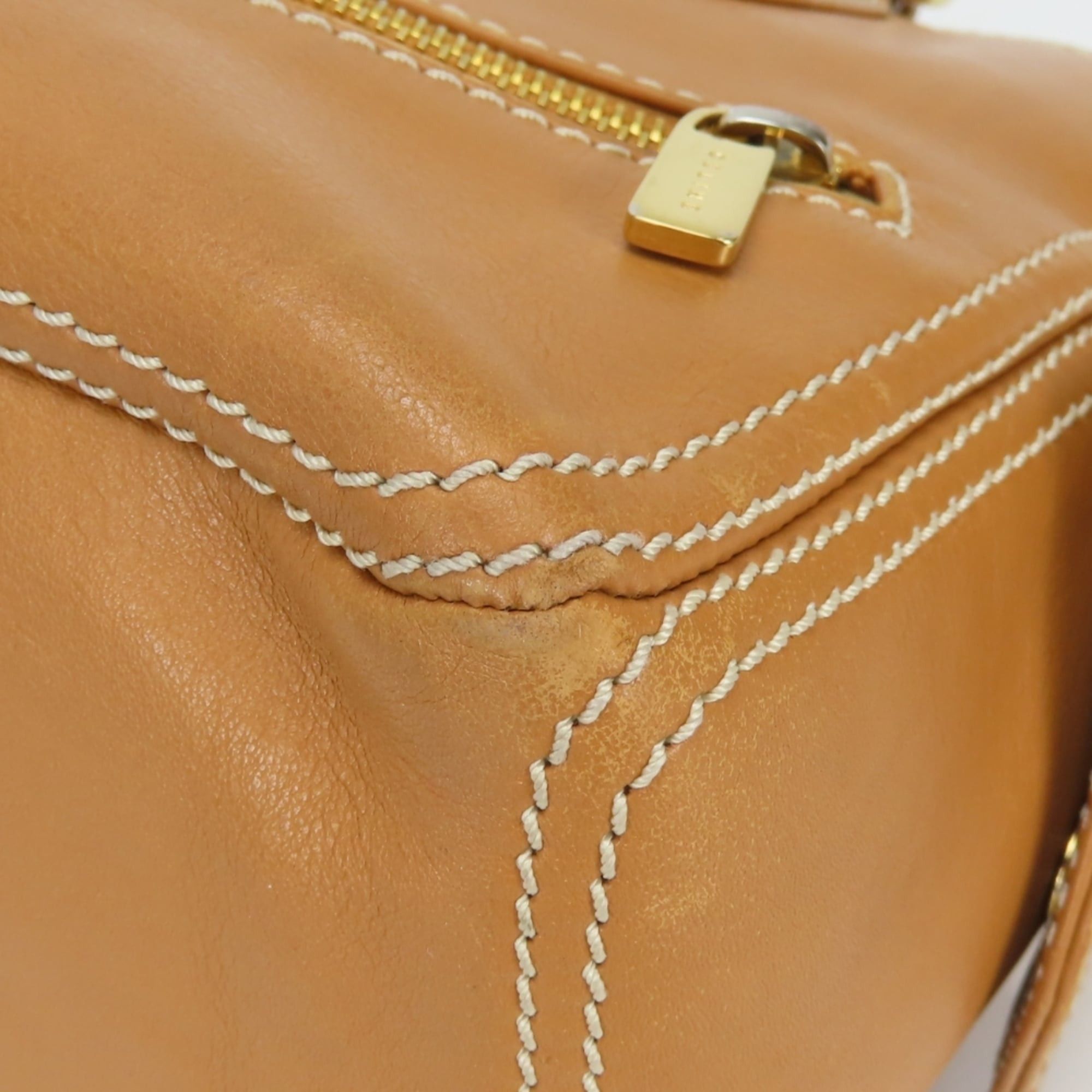 Celine Celine Boogie Bag handbag, leather, camel brown, gold hardware, women's. Size ONE SIZE - 8 Thumbnail
