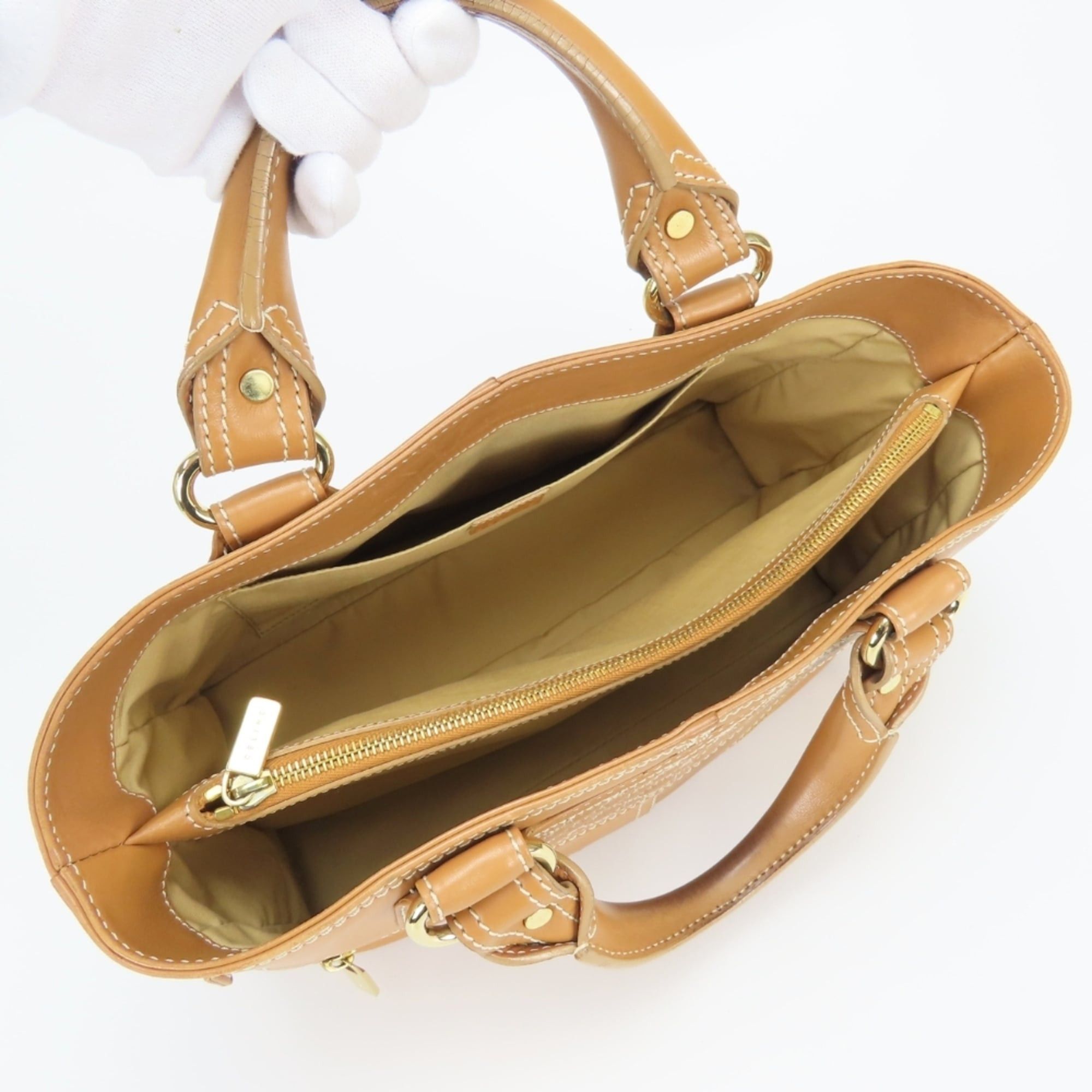 Celine Celine Boogie Bag handbag, leather, camel brown, gold hardware, women's. Size ONE SIZE - 23 Thumbnail