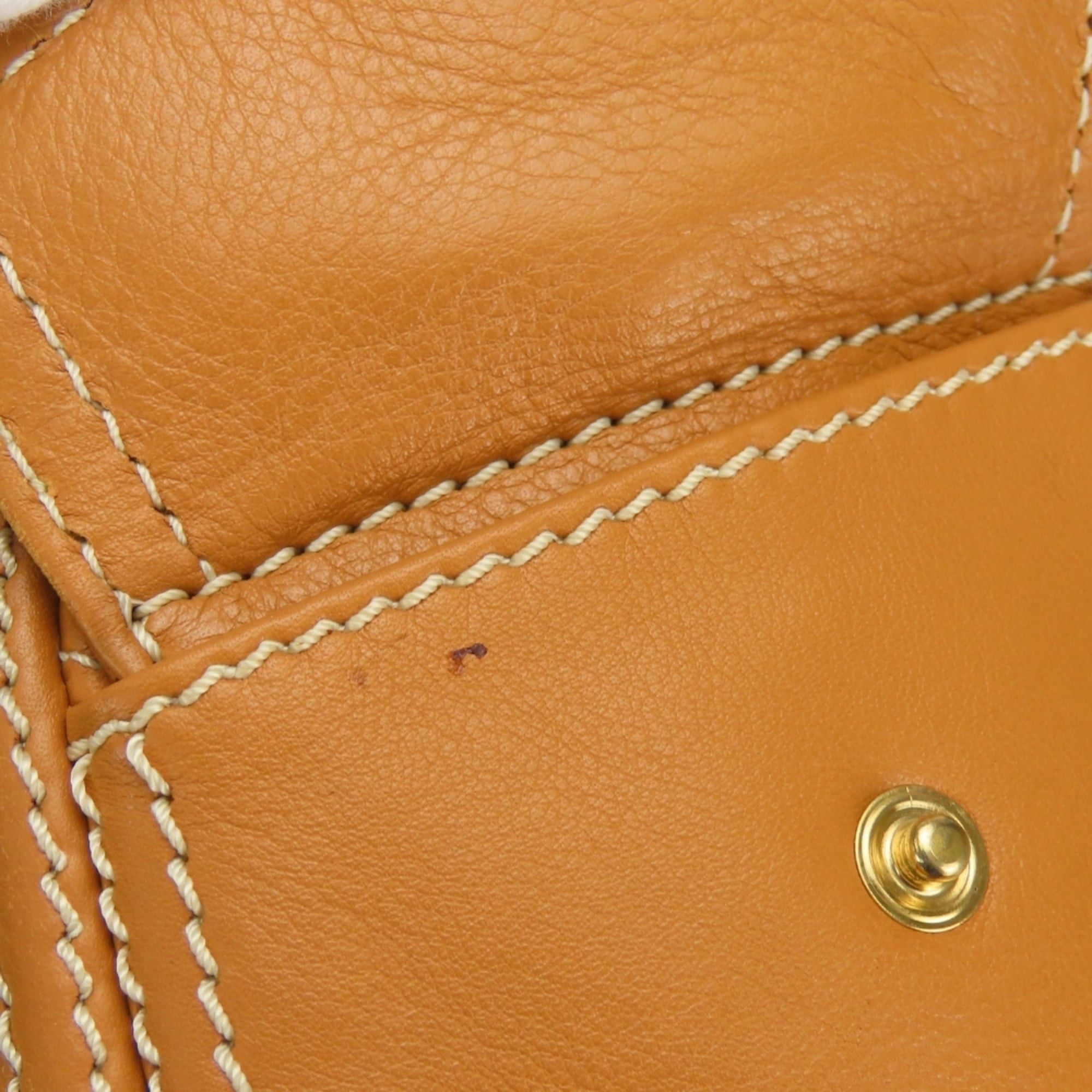 Celine Celine Boogie Bag handbag, leather, camel brown, gold hardware, women's. Size ONE SIZE - 15 Thumbnail