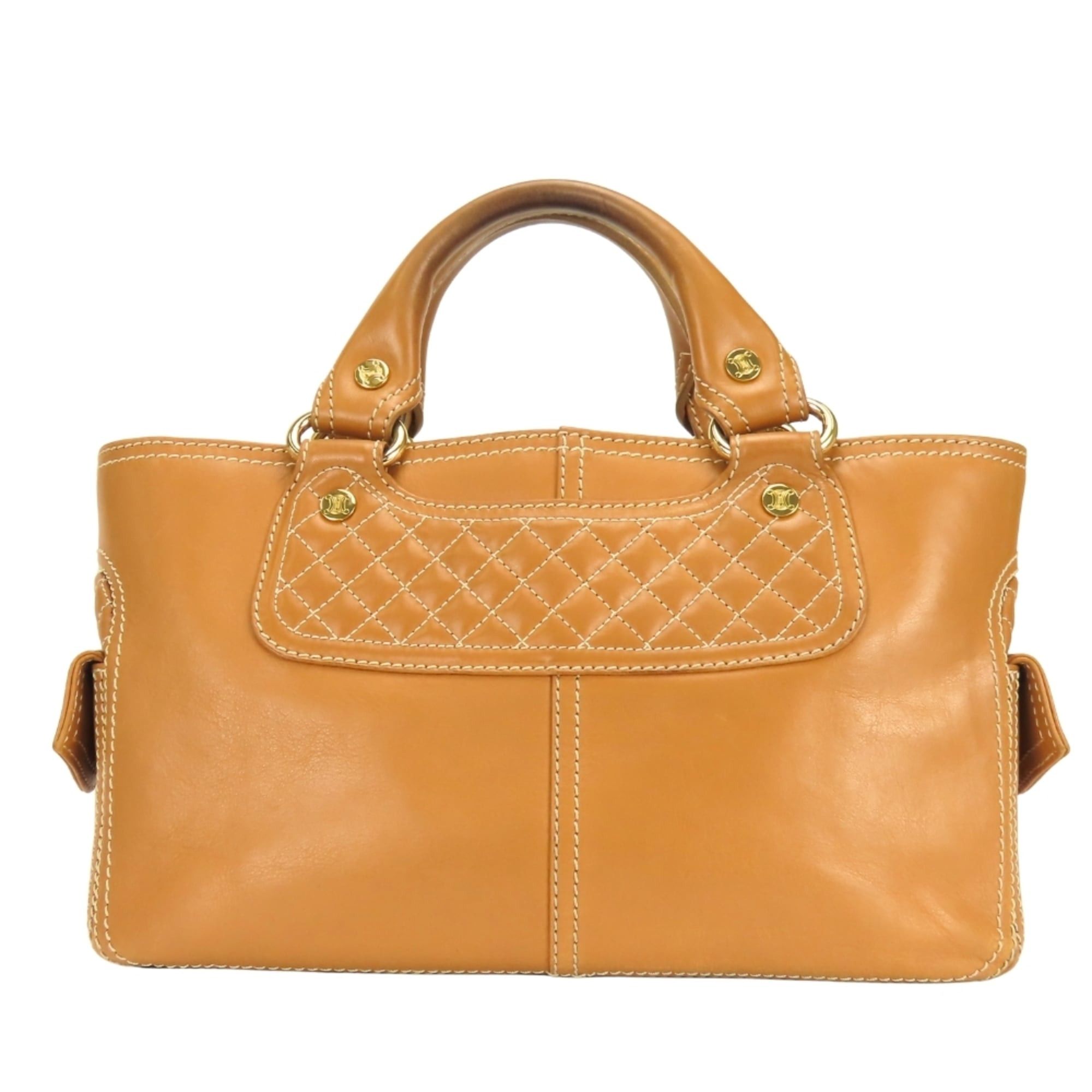 Celine Celine Boogie Bag handbag, leather, camel brown, gold hardware, women's. Size ONE SIZE - 5 Thumbnail