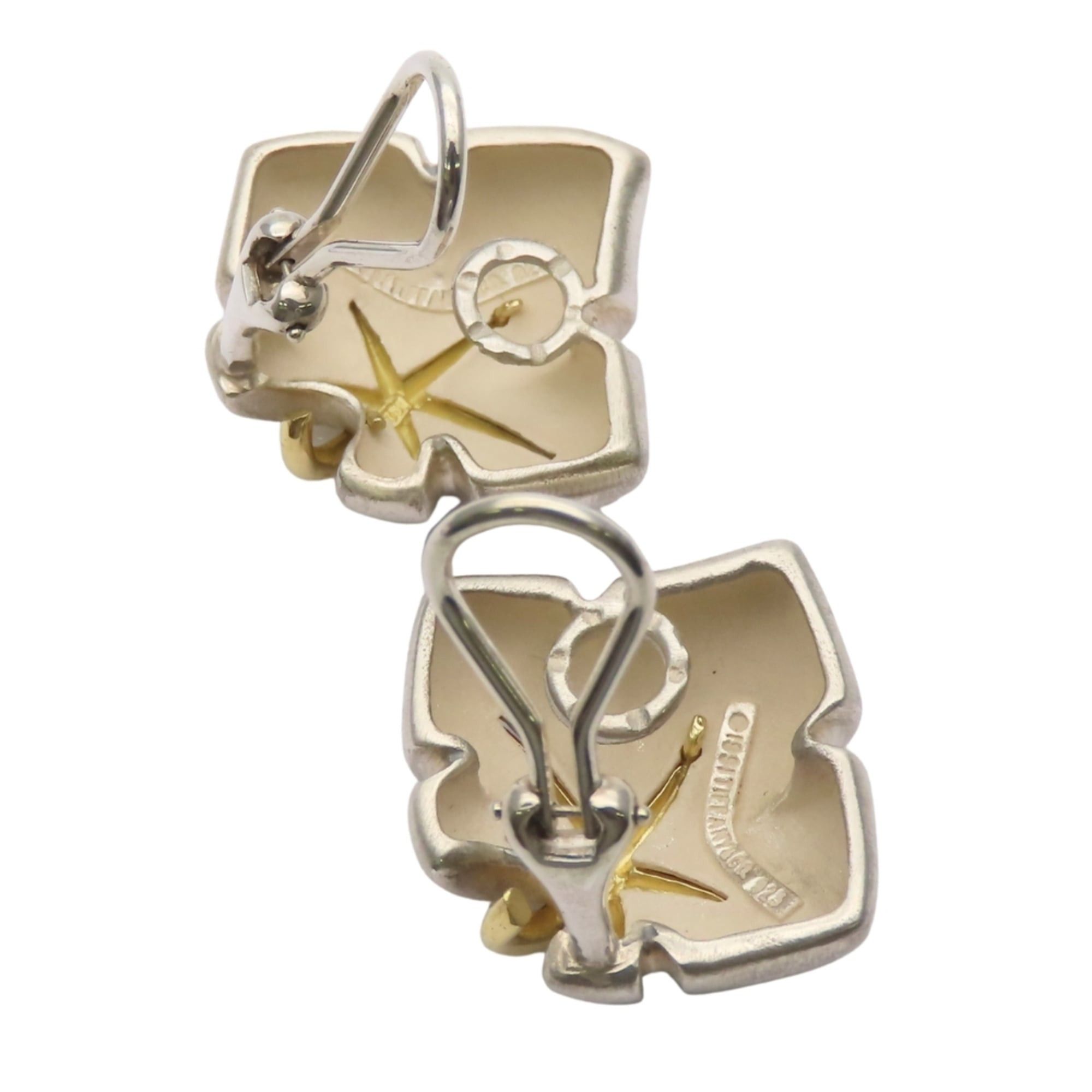 Tiffany & Co. Tiffany & Co. Maple Leaf Earrings, Sterling Silver 925 18K Yellow Gold Combination, Women's. Size ONE SIZE - 6 Thumbnail