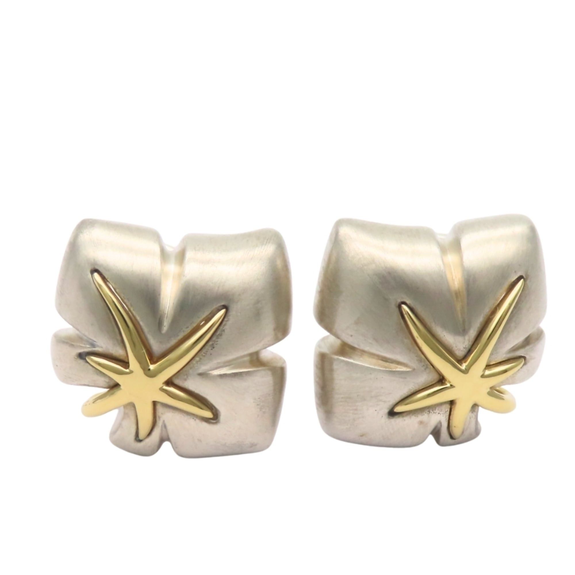 Tiffany & Co. Tiffany & Co. Maple Leaf Earrings, Sterling Silver 925 18K Yellow Gold Combination, Women's. Size ONE SIZE - 2 Thumbnail