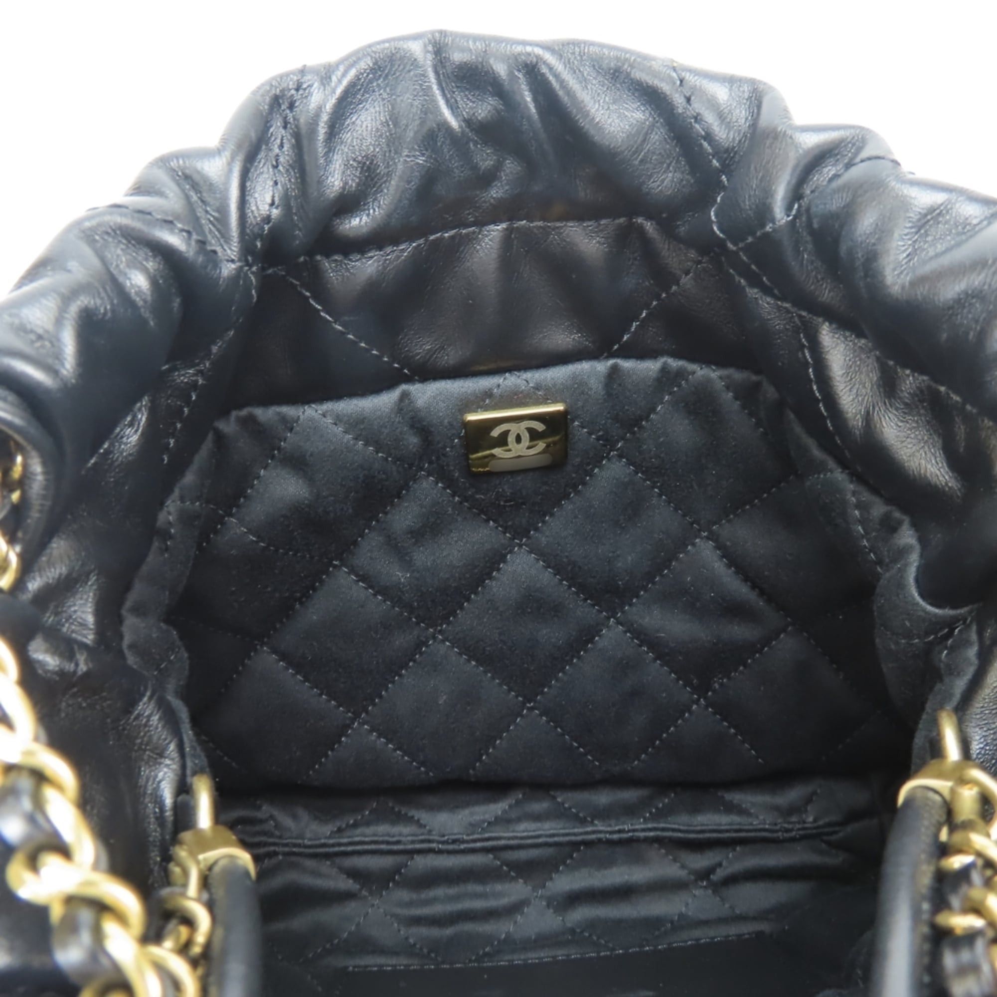 Chanel Chanel Shoulder Bag, 22 Mini Handbag AS3980, Shiny Calfskin, Black, Gold Hardware, Women's CHANEL Size ONE SIZE - 13 Thumbnail