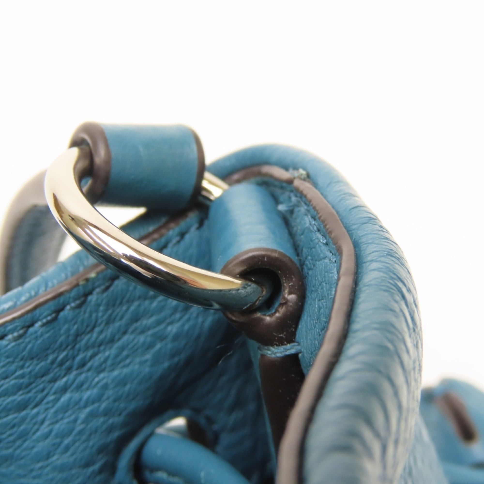 Coach Coach Shoulder Bag F11829 Leather Suede Turquoise Blue Drawstring Mini for Women COACH Size ONE SIZE - 13 Thumbnail